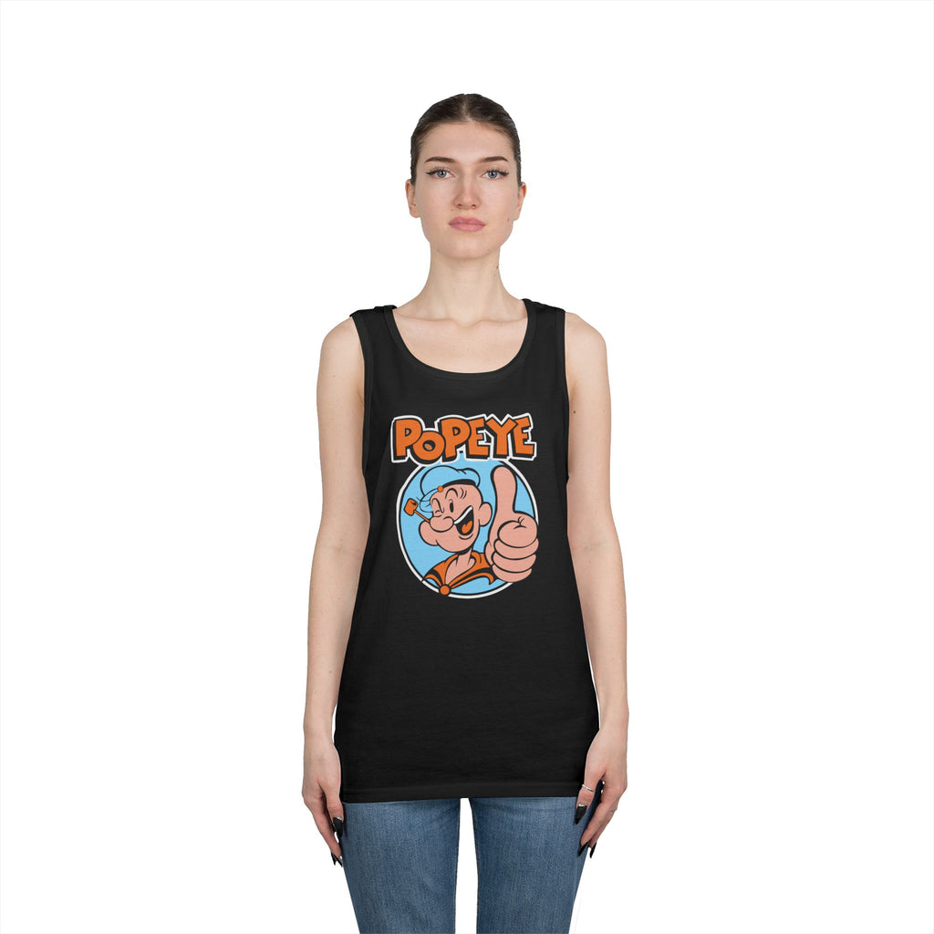 Popeye Thumbs Up Tank Top — Retro Cartoon Muscle Sailor Tee