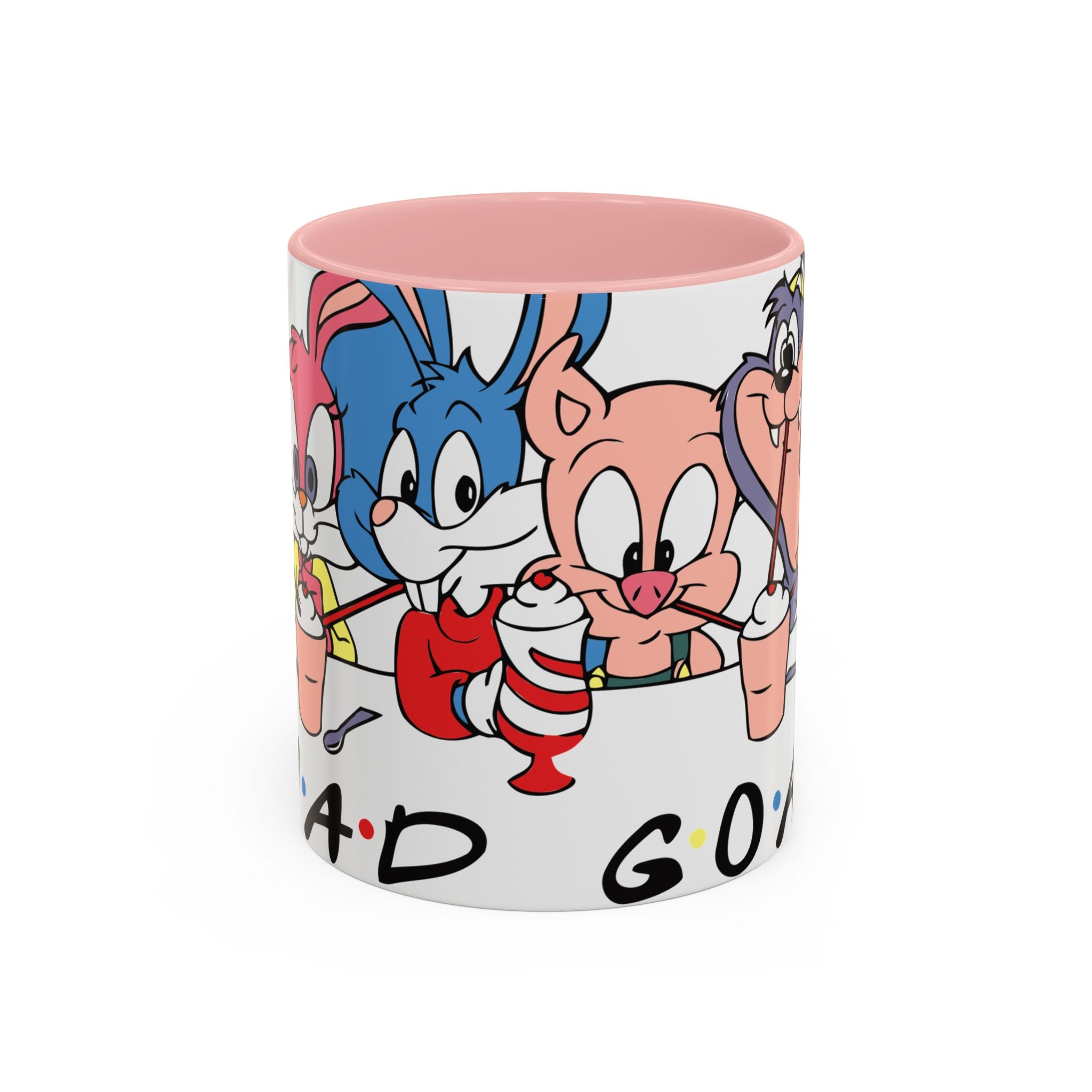 Friends Cartoon Coffee Mug — 'Squad Goals' Accent Ceramic Mug (11/15 oz)