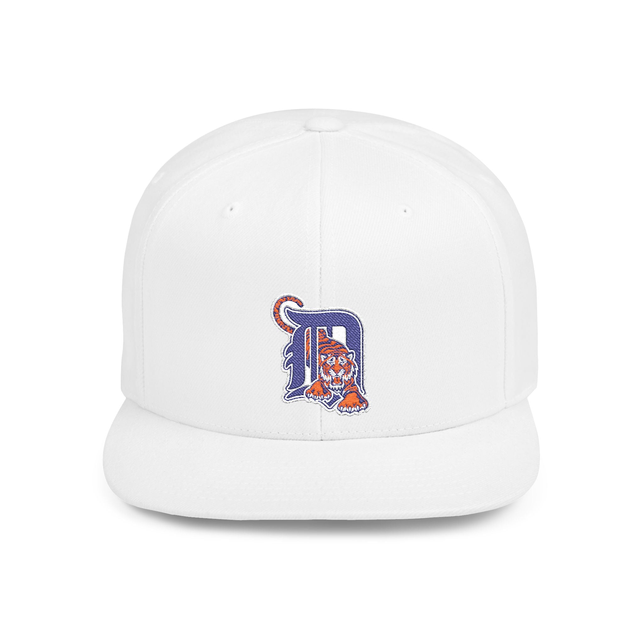 Detroit Tigers Letter Snapback Hat — Flat Bill Baseball Cap