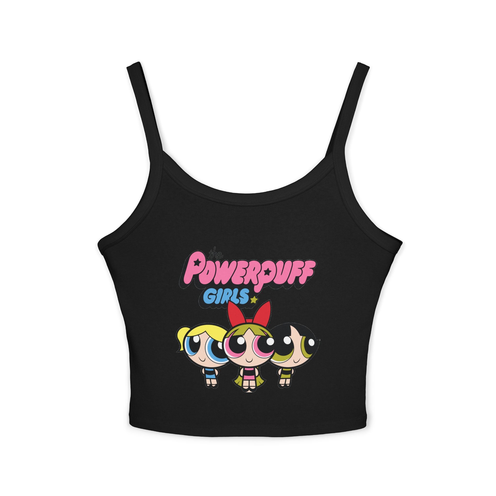 Powerpuff Girls Crop Tank Top — Cute Retro Cartoon Graphic