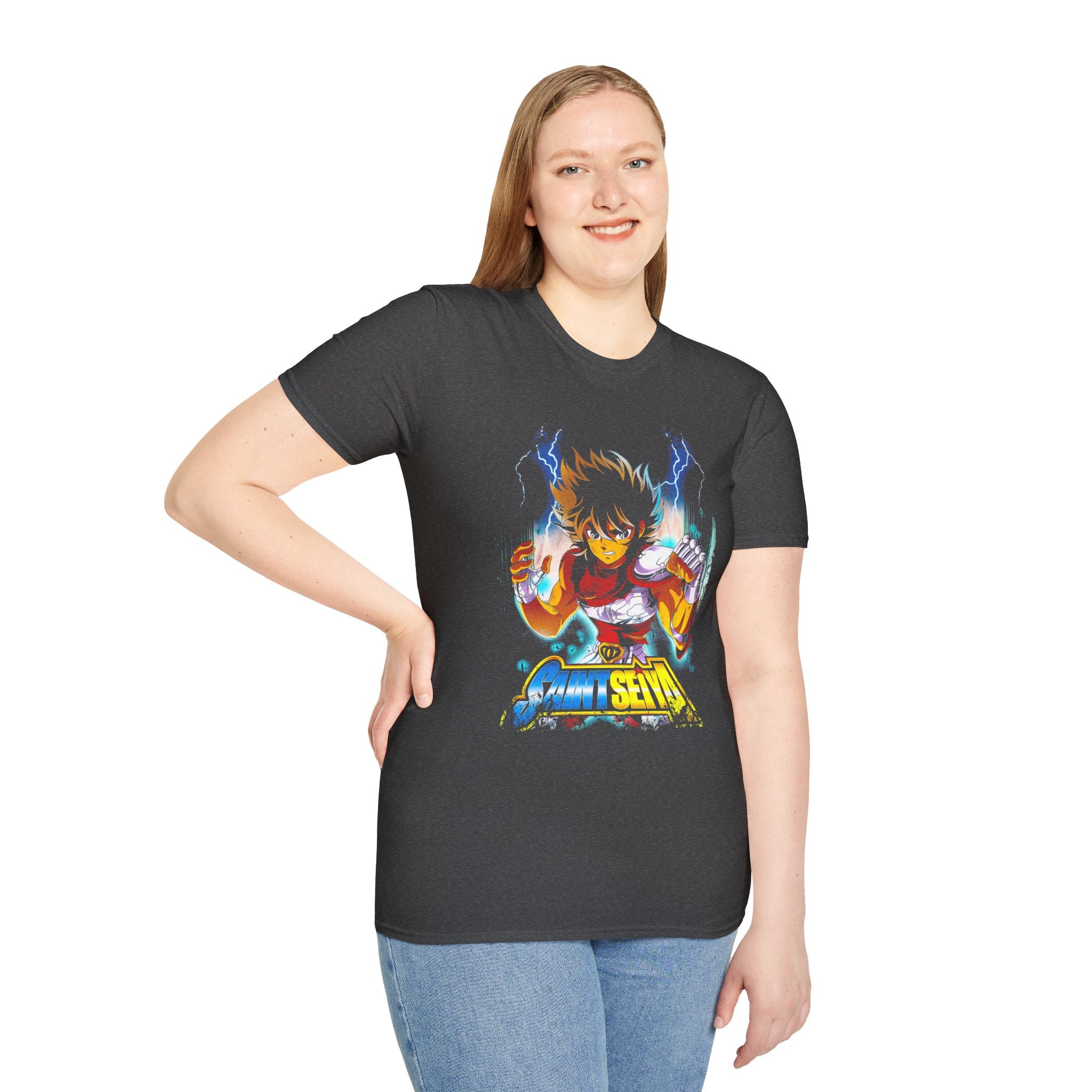 Electric Anime Fighter T-Shirt — Lightning Power Graphic Tee