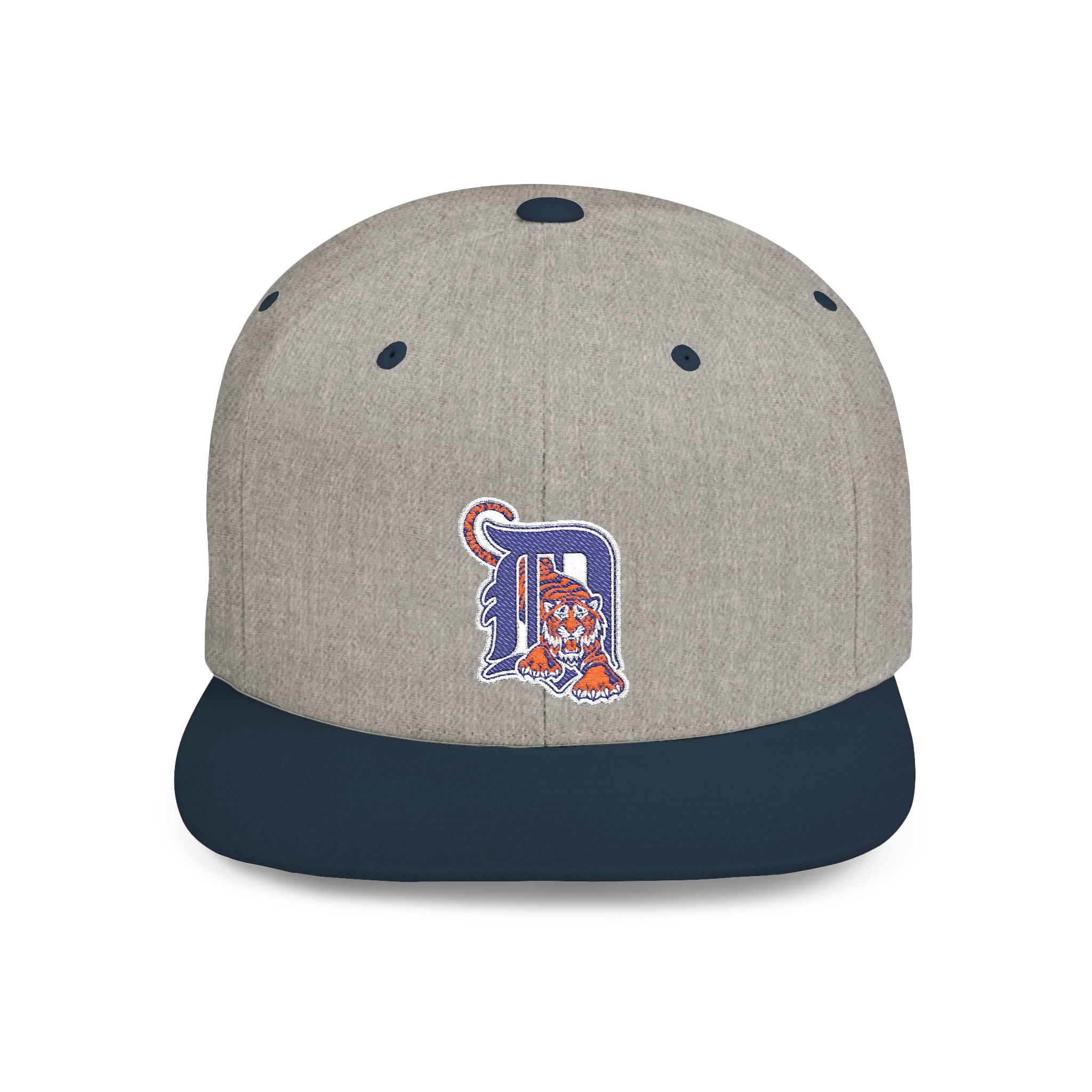 Detroit Tigers Letter Snapback Hat — Flat Bill Baseball Cap
