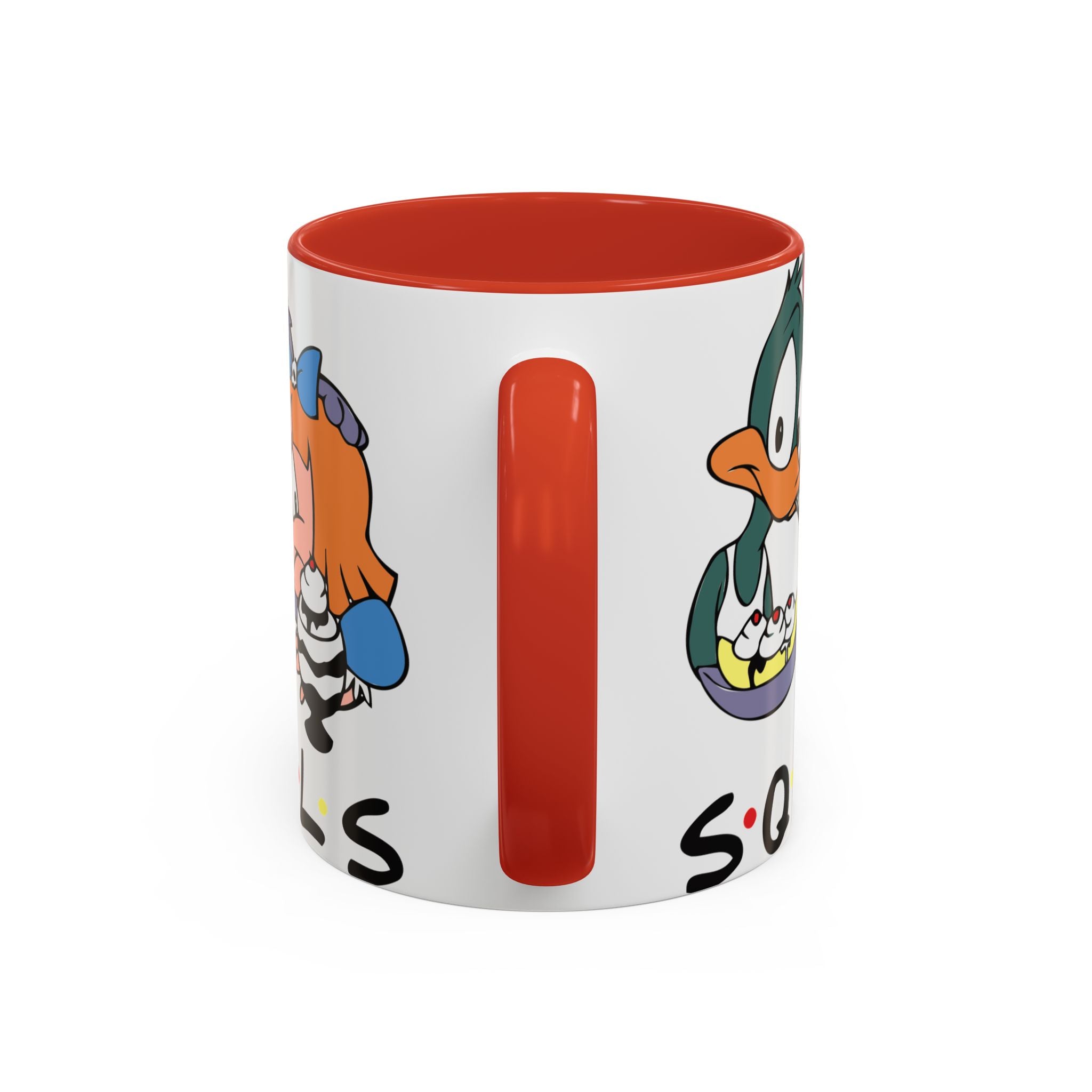 Friends Cartoon Coffee Mug — 'Squad Goals' Accent Ceramic Mug (11/15 oz)