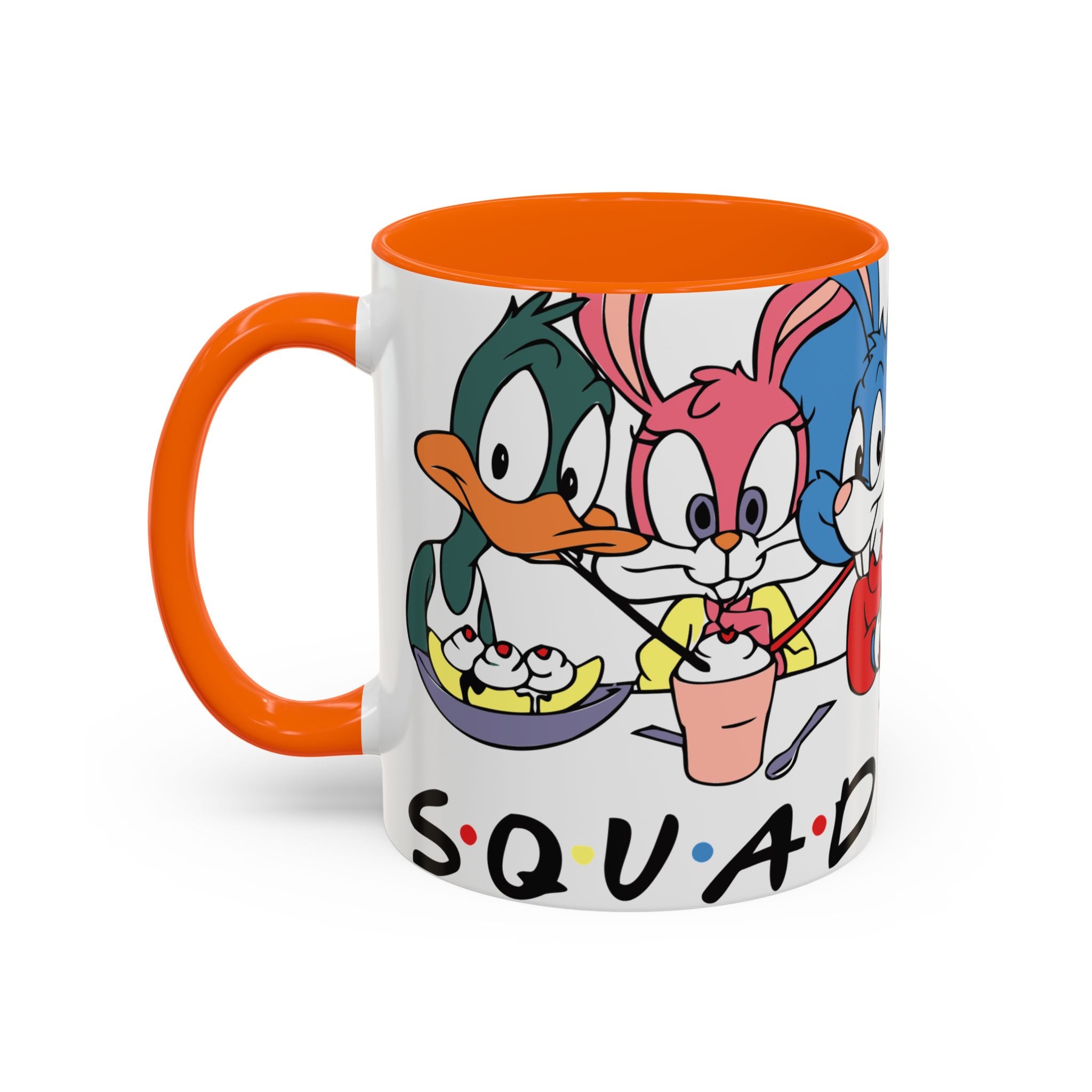 Friends Cartoon Coffee Mug — 'Squad Goals' Accent Ceramic Mug (11/15 oz)