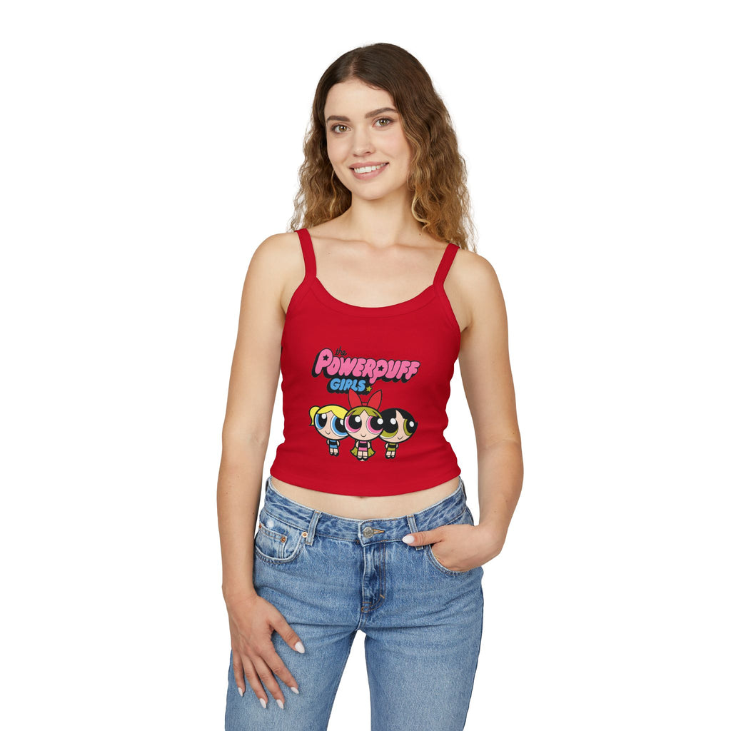 Powerpuff Girls Crop Tank Top — Cute Retro Cartoon Graphic