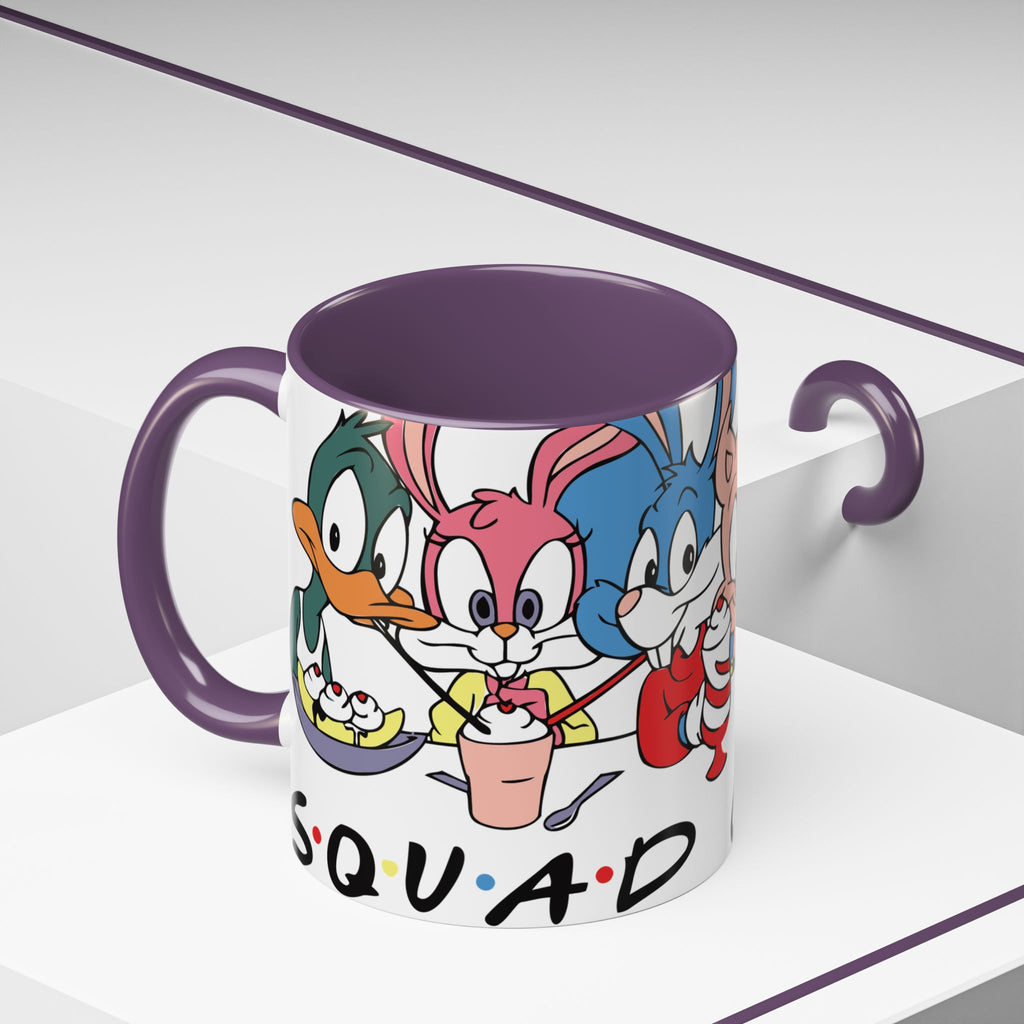 Friends Cartoon Coffee Mug — 'Squad Goals' Accent Ceramic Mug (11/15 oz)