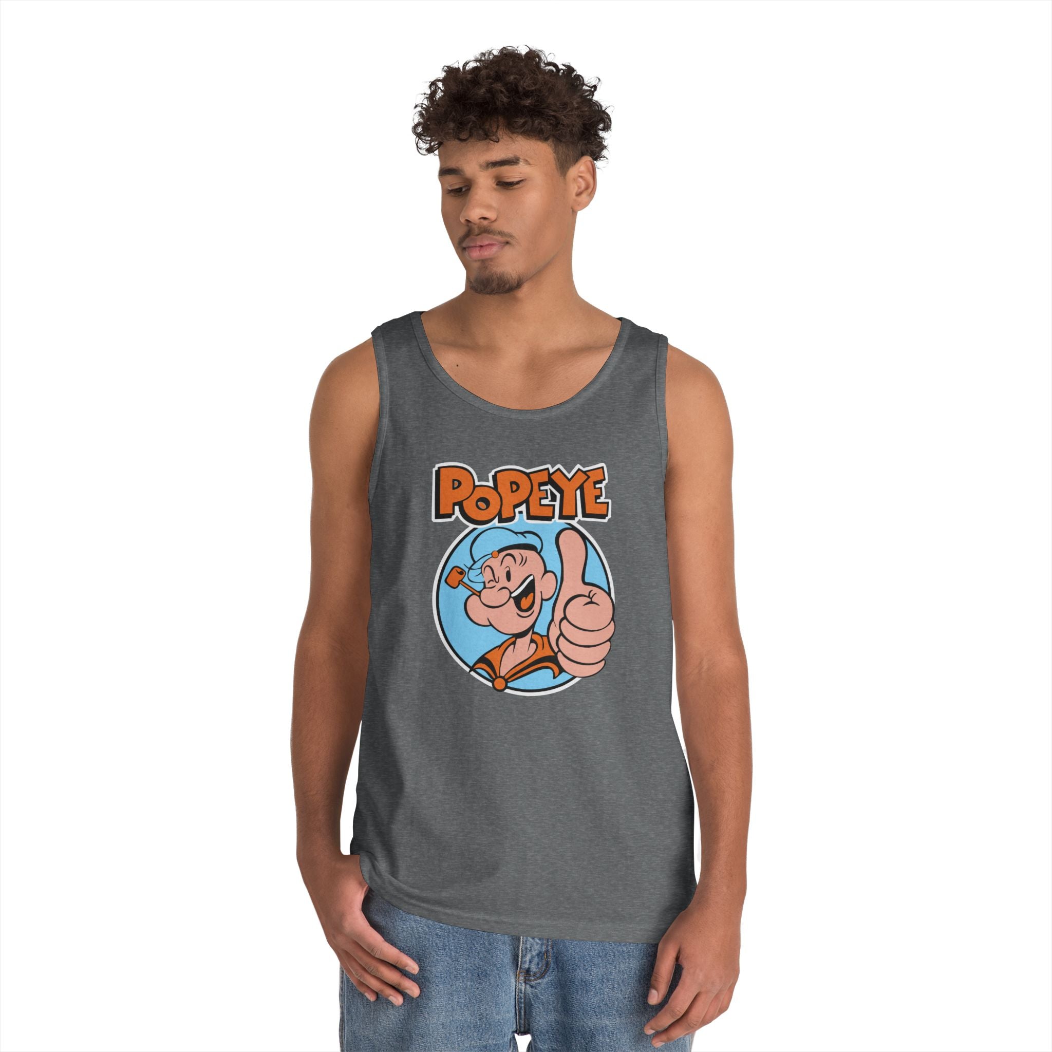 Popeye Thumbs Up Tank Top — Retro Cartoon Muscle Sailor Tee
