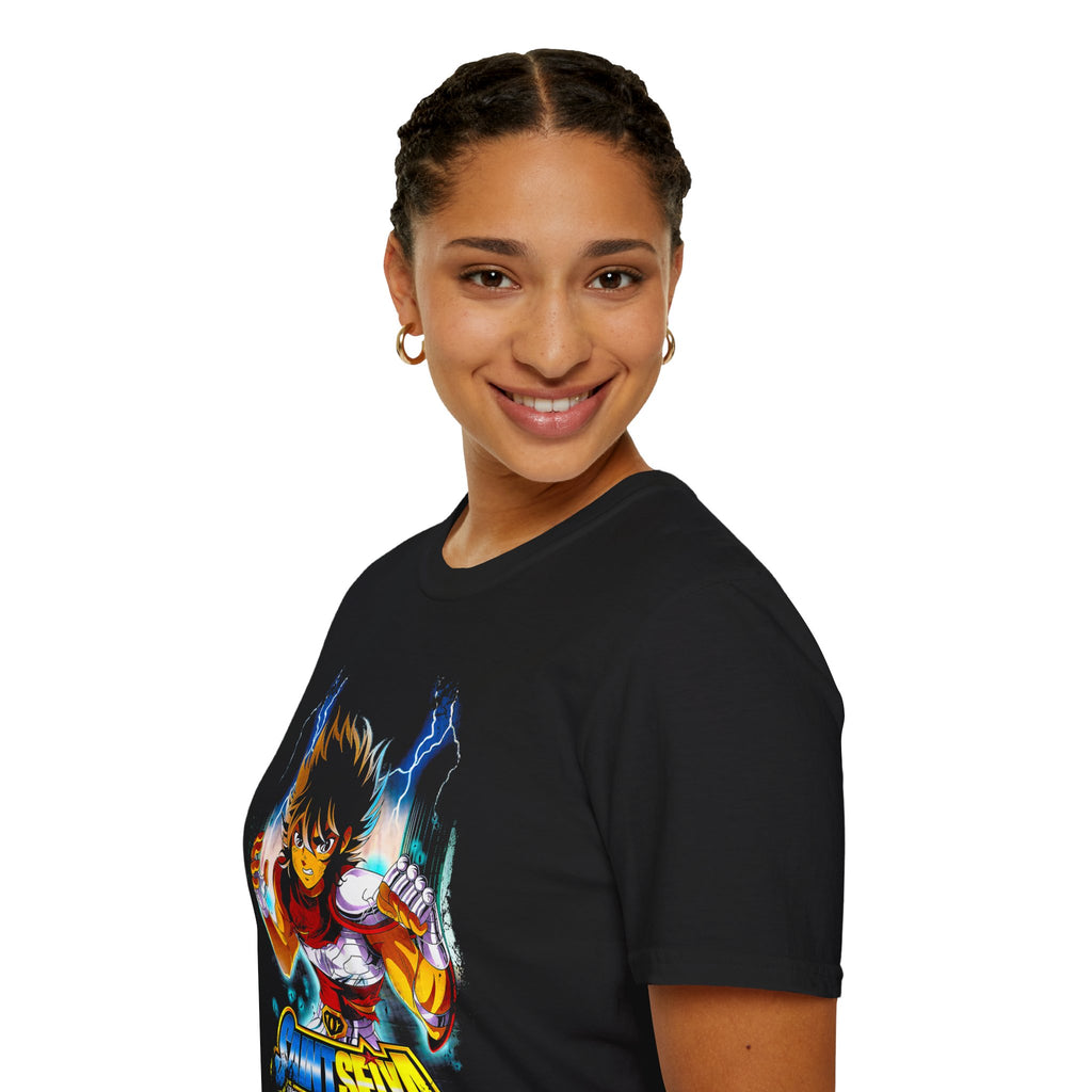Electric Anime Fighter T-Shirt — Lightning Power Graphic Tee