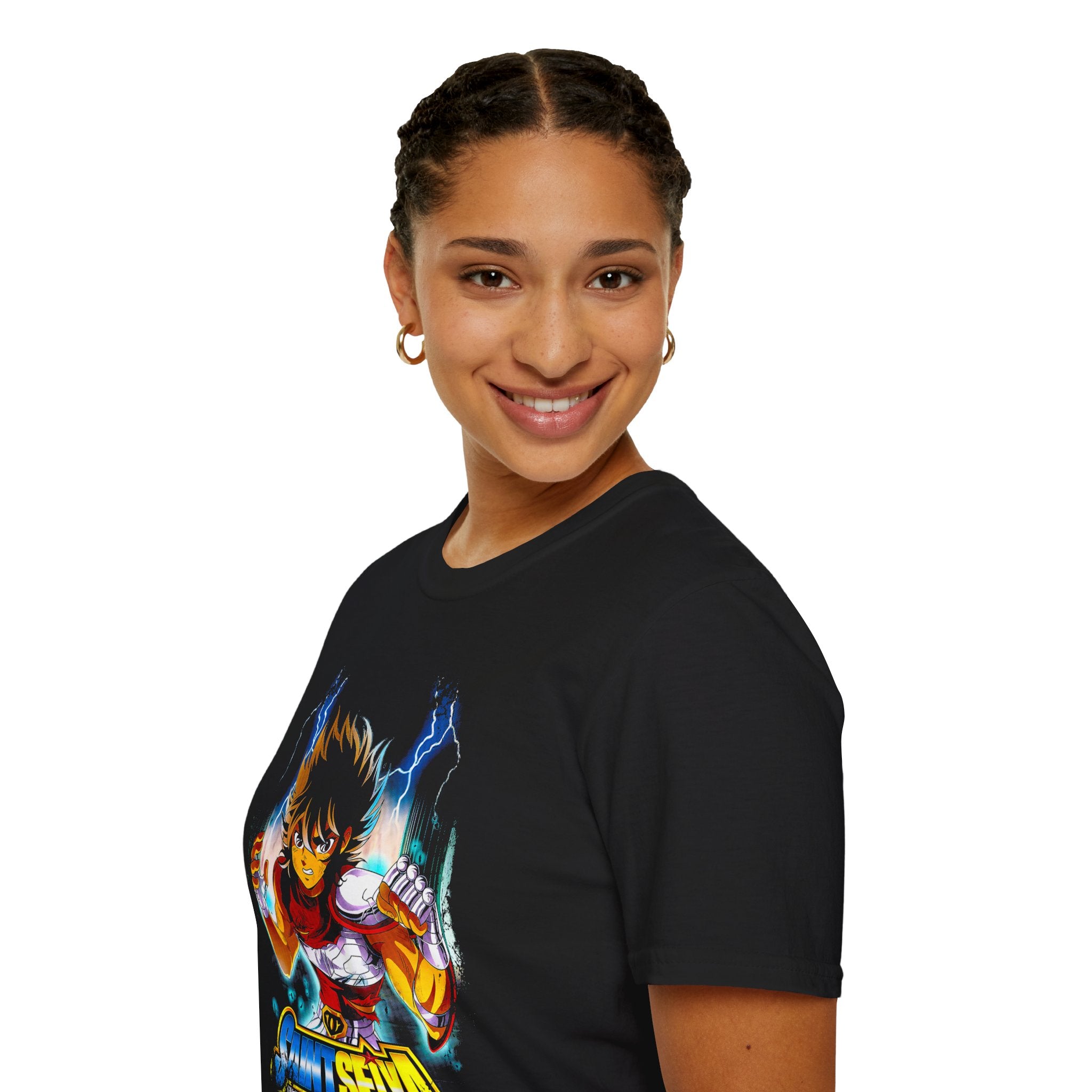 Electric Anime Fighter T-Shirt — Lightning Power Graphic Tee