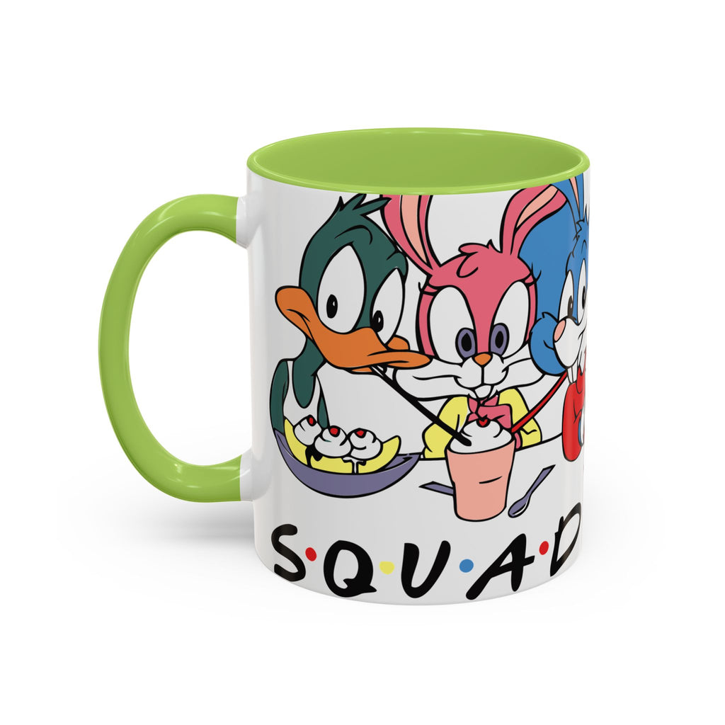 Friends Cartoon Coffee Mug — 'Squad Goals' Accent Ceramic Mug (11/15 oz)