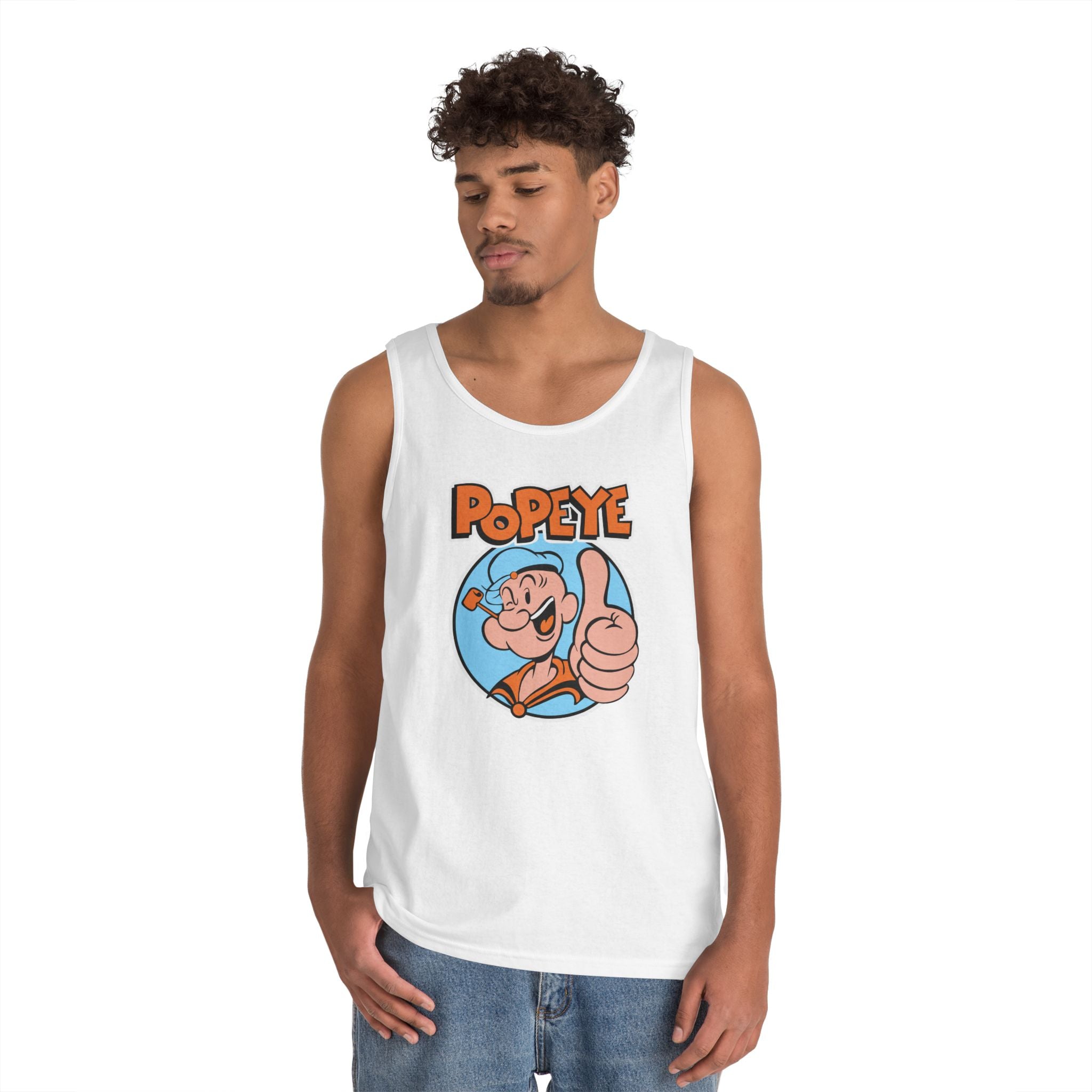Popeye Thumbs Up Tank Top — Retro Cartoon Muscle Sailor Tee