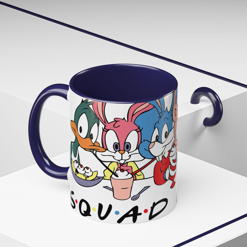 Friends Cartoon Coffee Mug — 'Squad Goals' Accent Ceramic Mug (11/15 oz)