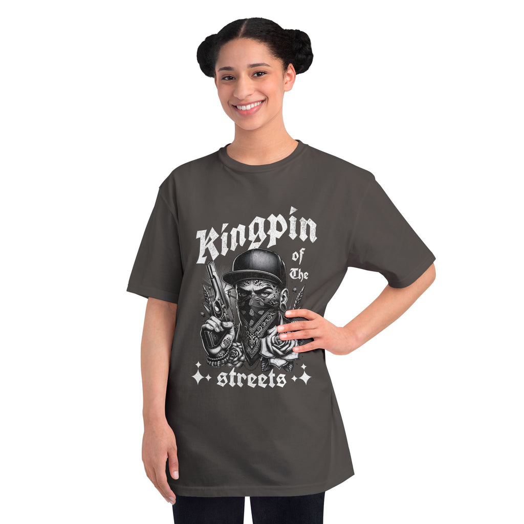 Kingpin of the Streets T-Shirt — Urban Biker Gang Skull Design