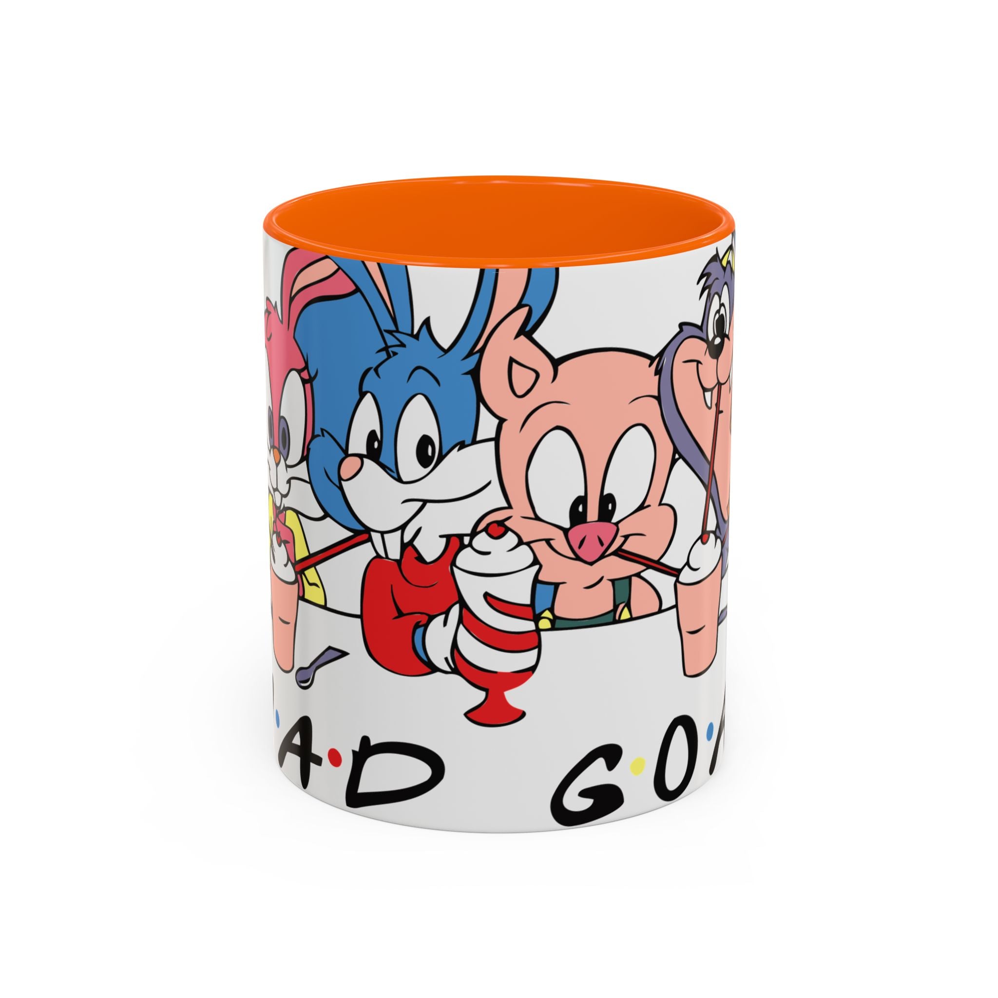 Friends Cartoon Coffee Mug — 'Squad Goals' Accent Ceramic Mug (11/15 oz)