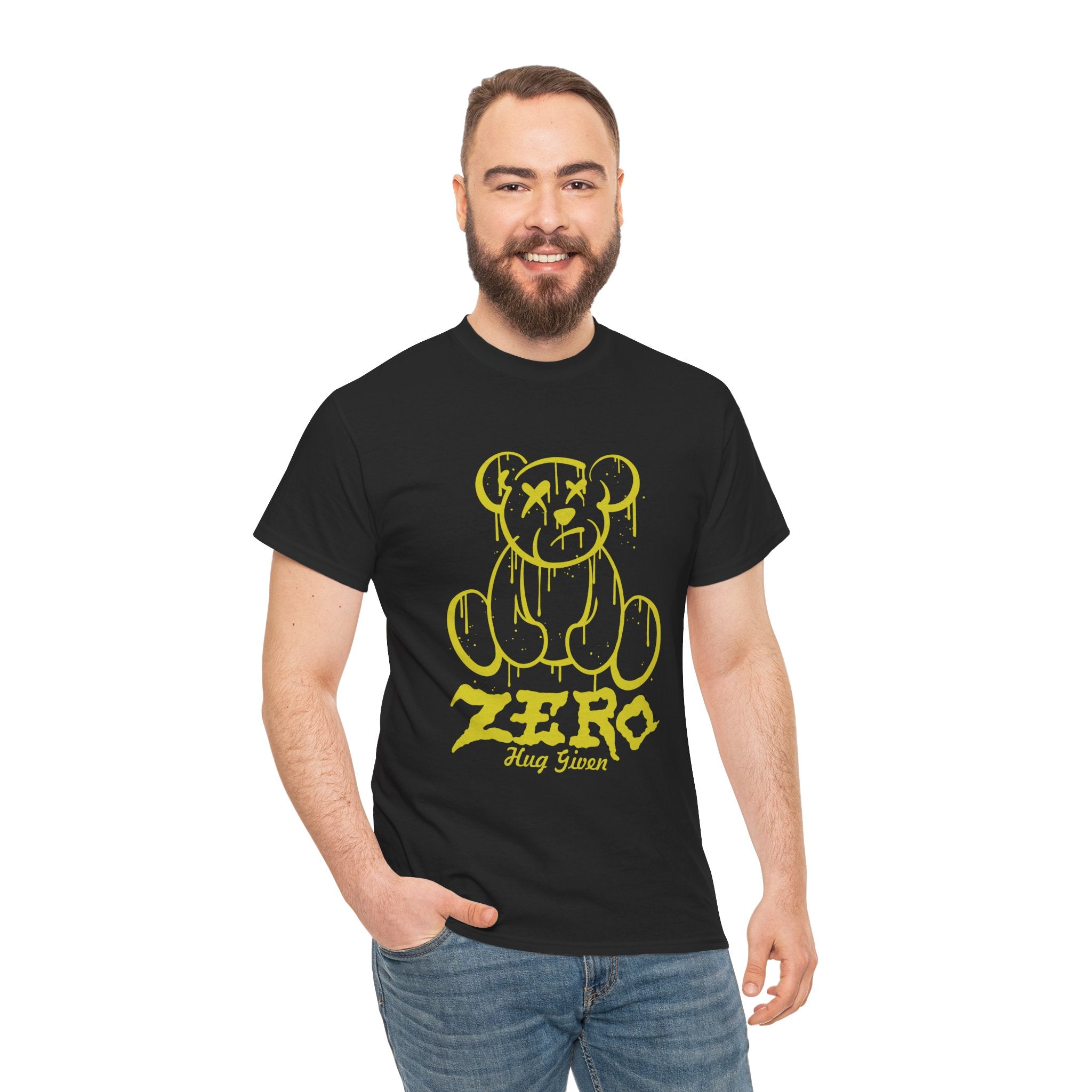 Graphic Tee - Dripping Teddy Bear "ZERO" Streetwear Shirt