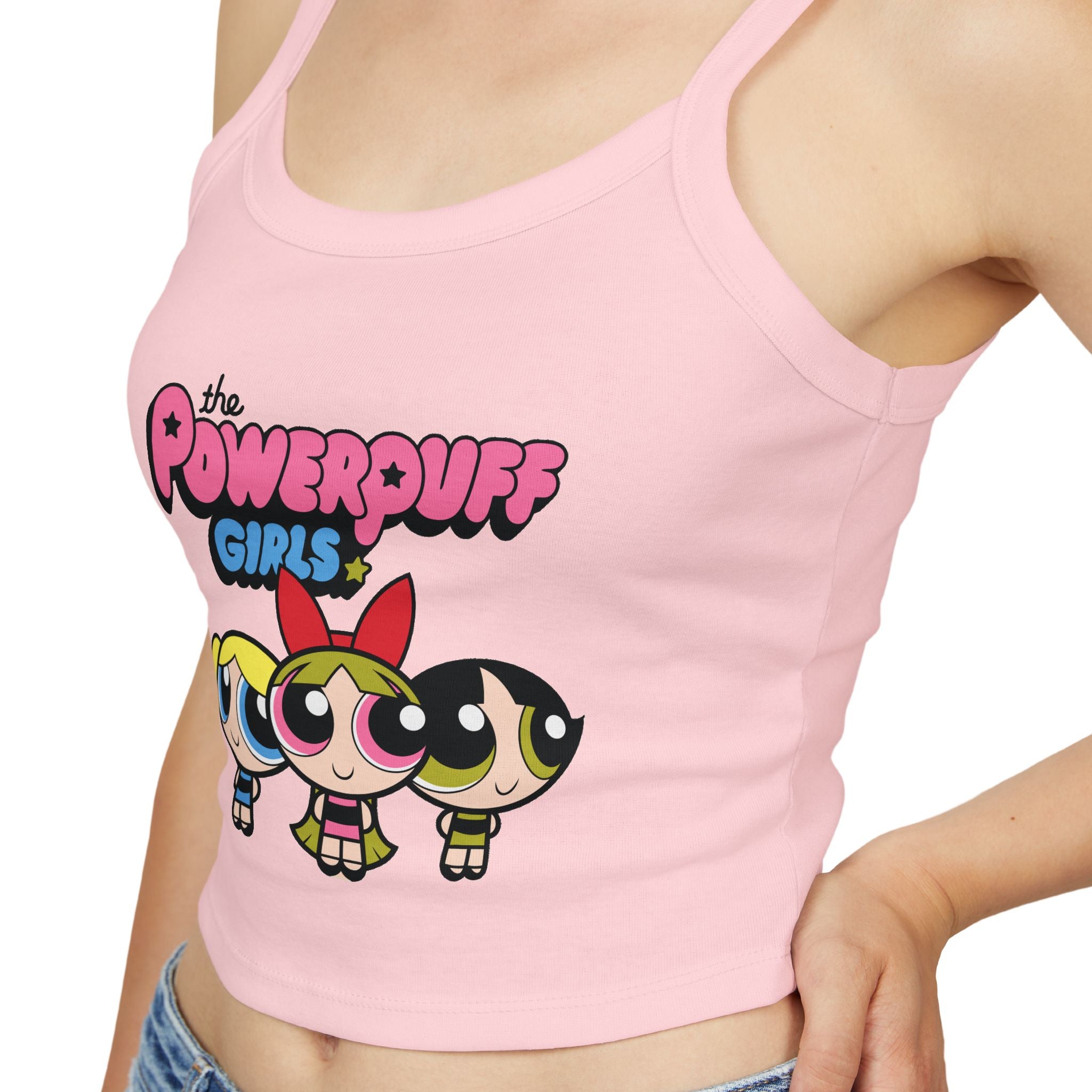 Powerpuff Girls Crop Tank Top — Cute Retro Cartoon Graphic