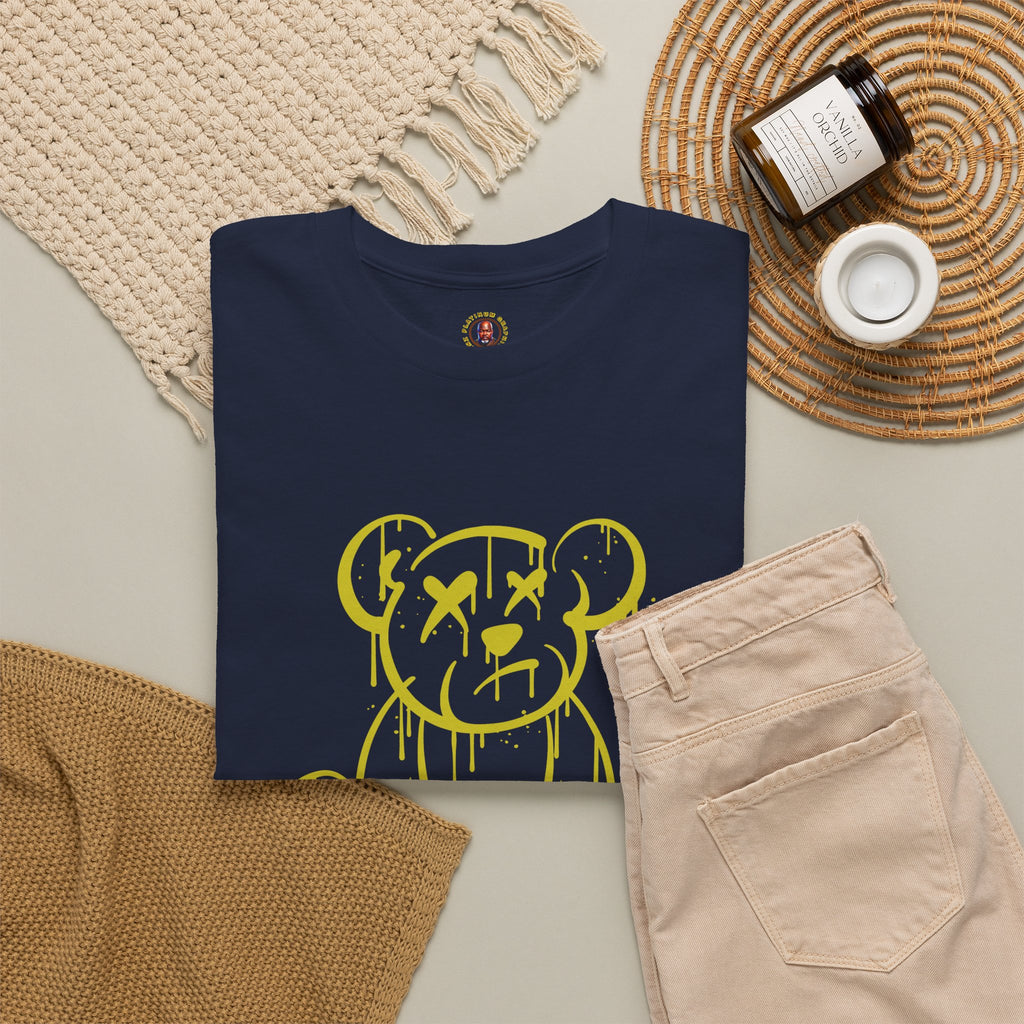 Graphic Tee - Dripping Teddy Bear "ZERO" Streetwear Shirt