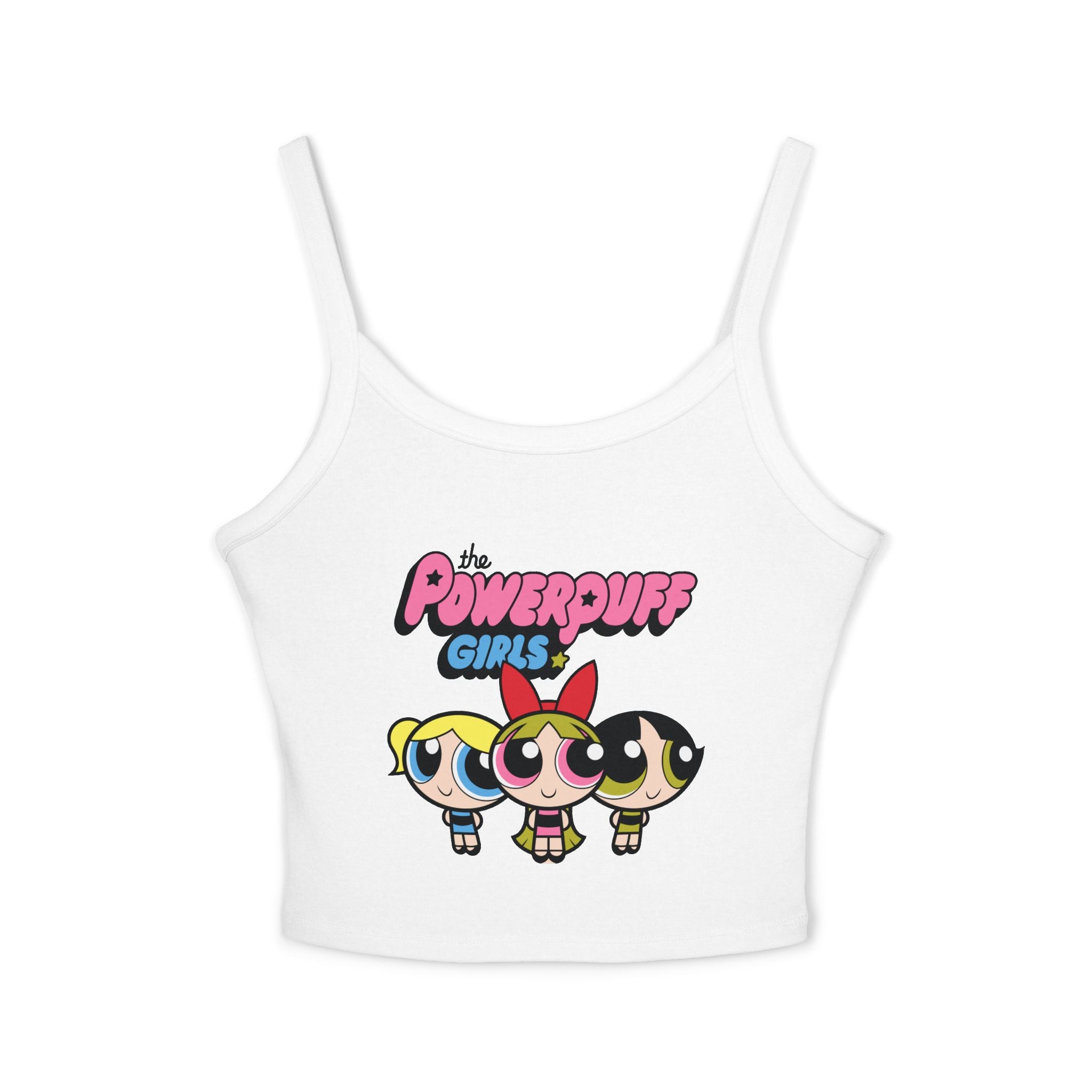 Powerpuff Girls Crop Tank Top — Cute Retro Cartoon Graphic