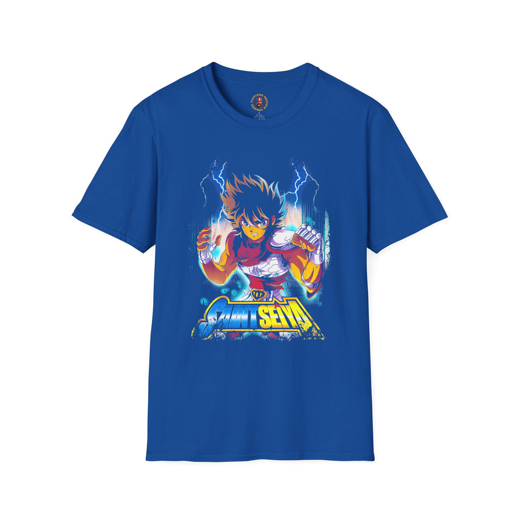 Electric Anime Fighter T-Shirt — Lightning Power Graphic Tee