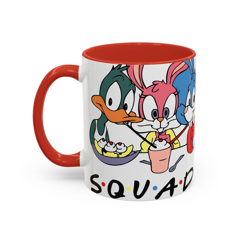 Friends Cartoon Coffee Mug — 'Squad Goals' Accent Ceramic Mug (11/15 oz)