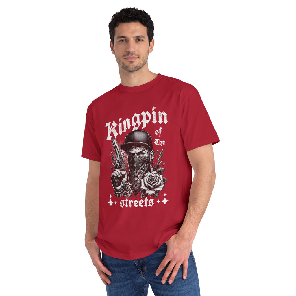 Kingpin of the Streets T-Shirt — Urban Biker Gang Skull Design