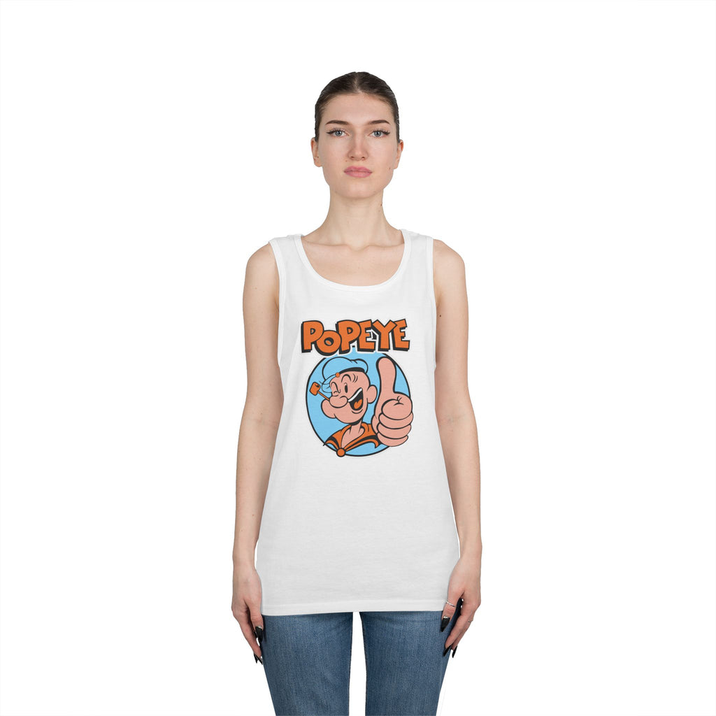 Popeye Thumbs Up Tank Top — Retro Cartoon Muscle Sailor Tee