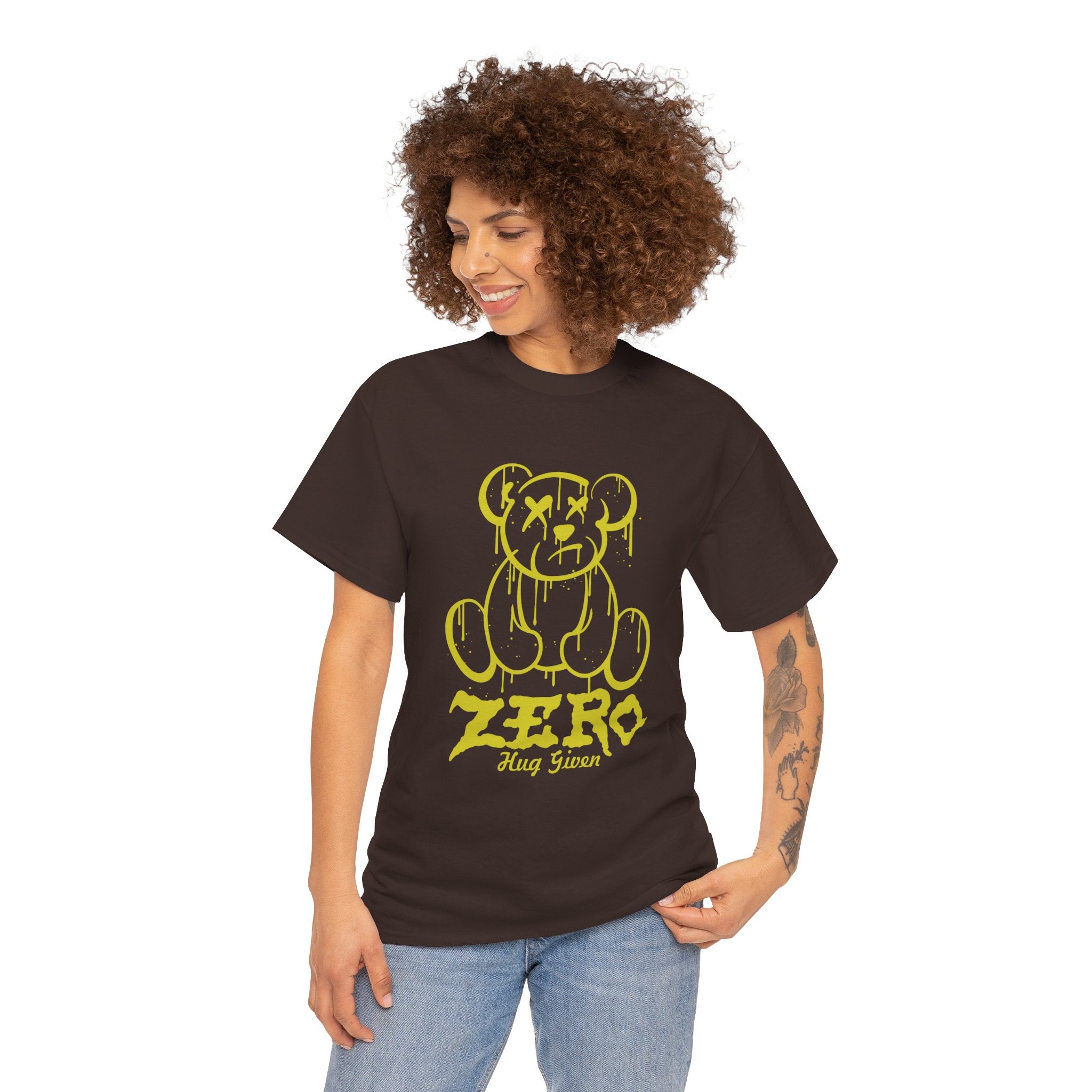 Graphic Tee - Dripping Teddy Bear "ZERO" Streetwear Shirt