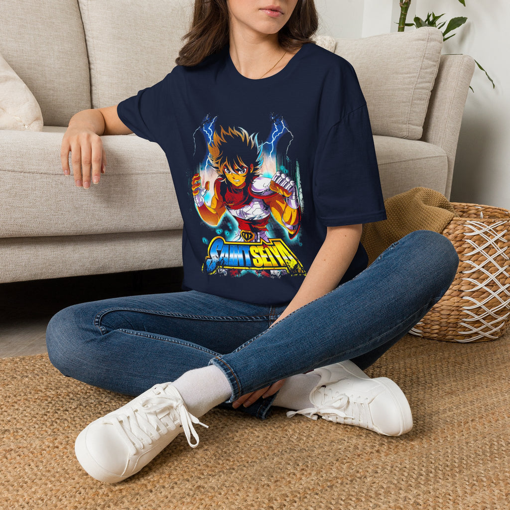 Electric Anime Fighter T-Shirt — Lightning Power Graphic Tee