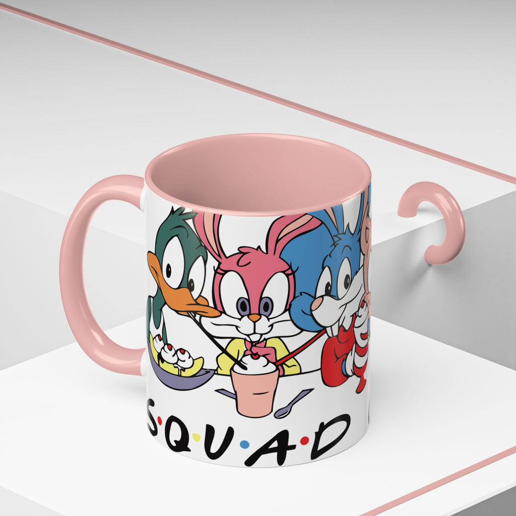 Friends Cartoon Coffee Mug — 'Squad Goals' Accent Ceramic Mug (11/15 oz)