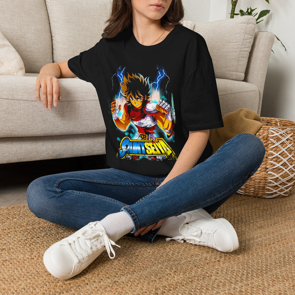 Electric Anime Fighter T-Shirt — Lightning Power Graphic Tee
