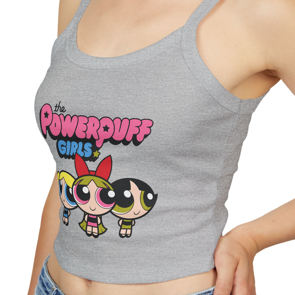 Powerpuff Girls Crop Tank Top — Cute Retro Cartoon Graphic