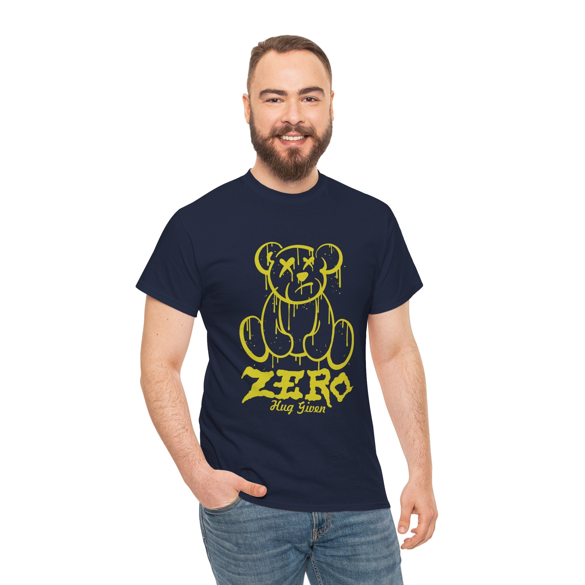 Graphic Tee - Dripping Teddy Bear "ZERO" Streetwear Shirt
