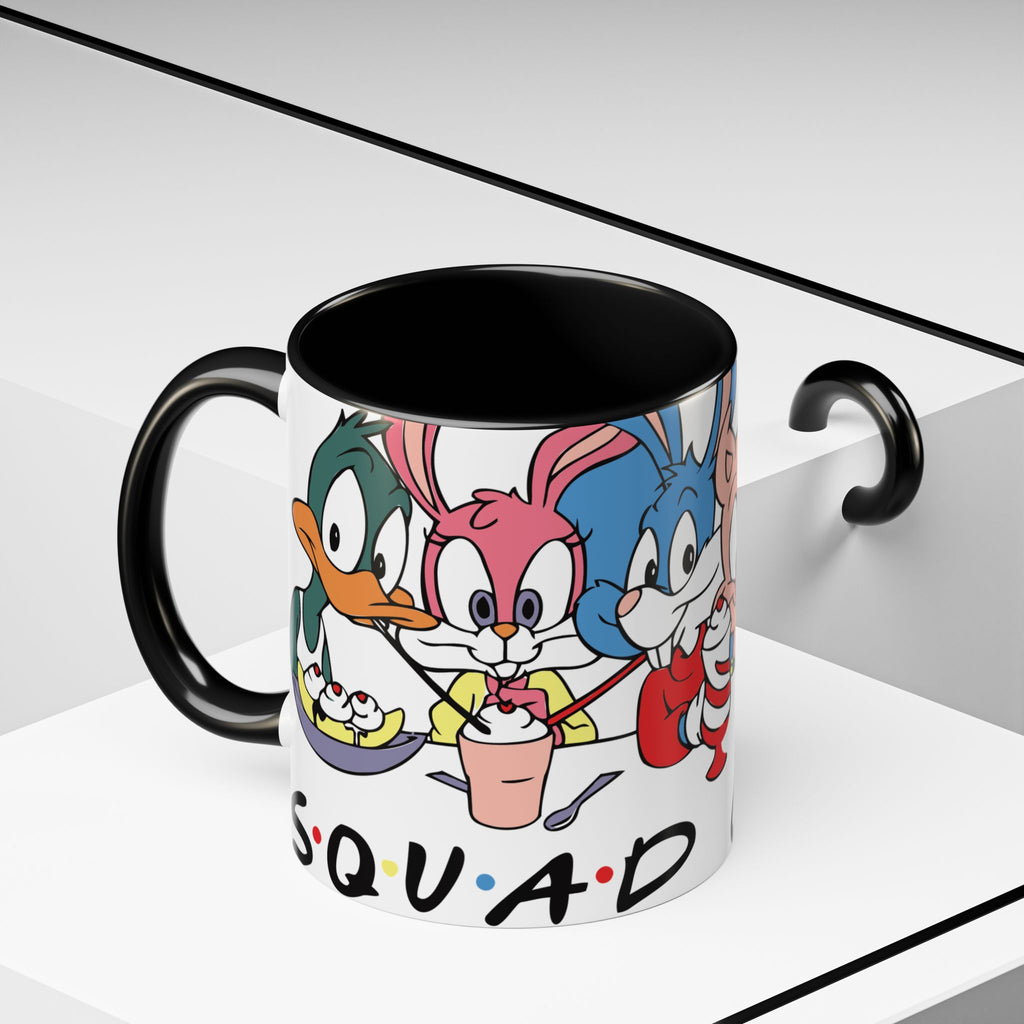 Friends Cartoon Coffee Mug — 'Squad Goals' Accent Ceramic Mug (11/15 oz)