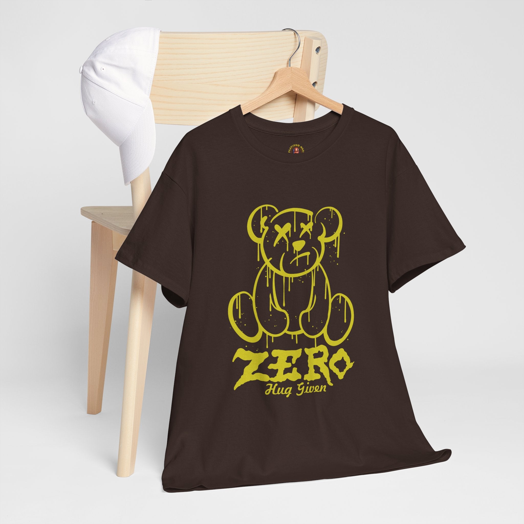 Graphic Tee - Dripping Teddy Bear "ZERO" Streetwear Shirt