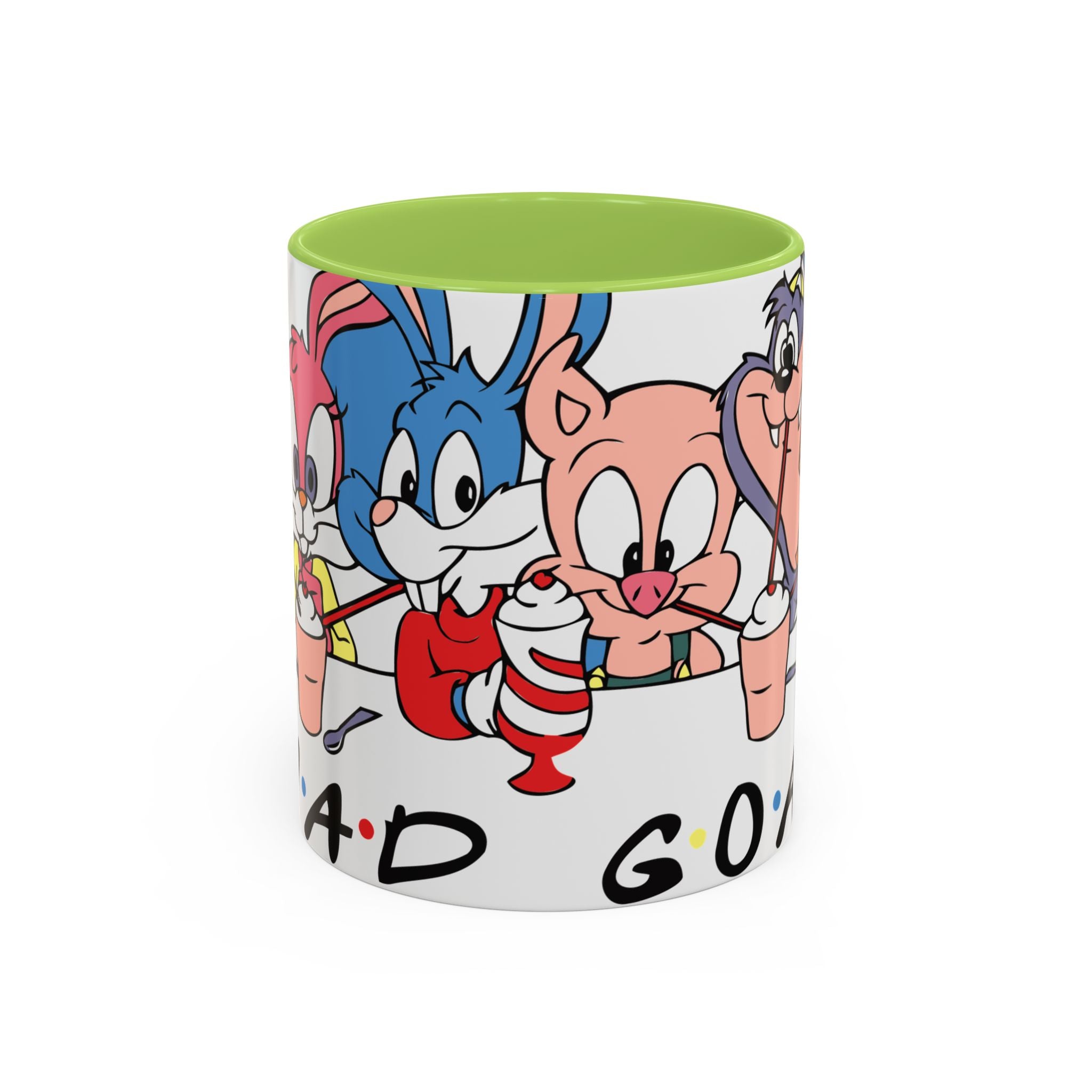 Friends Cartoon Coffee Mug — 'Squad Goals' Accent Ceramic Mug (11/15 oz)