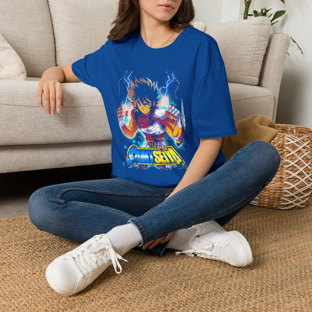 Electric Anime Fighter T-Shirt — Lightning Power Graphic Tee
