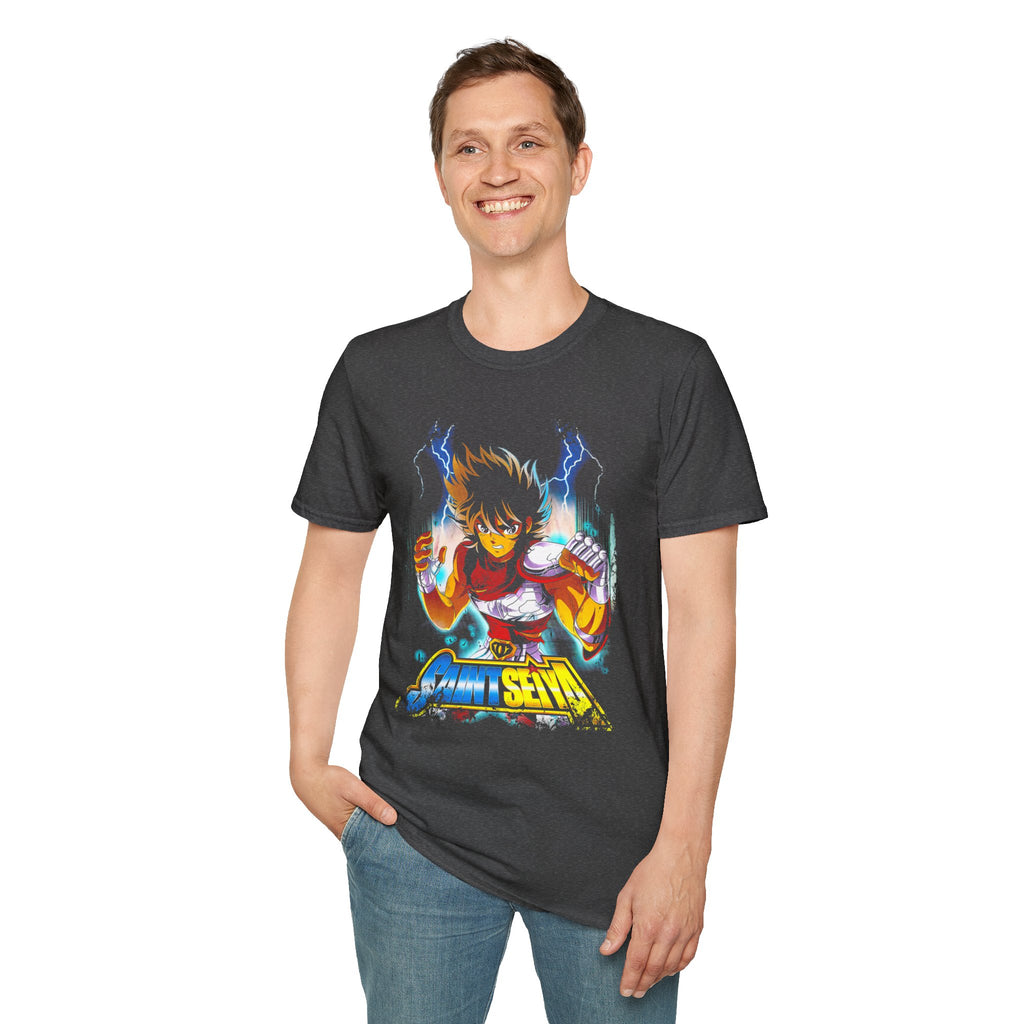 Electric Anime Fighter T-Shirt — Lightning Power Graphic Tee