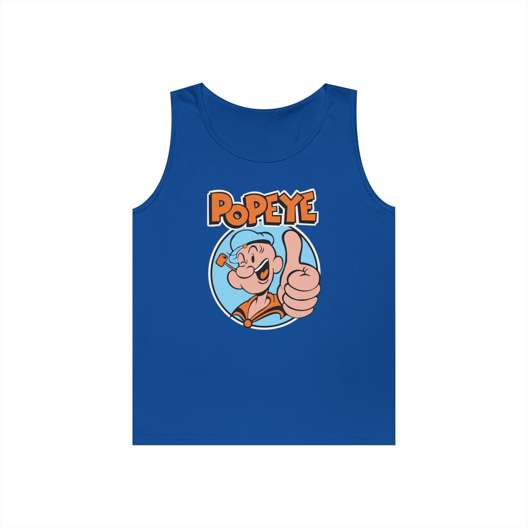 Popeye Thumbs Up Tank Top — Retro Cartoon Muscle Sailor Tee