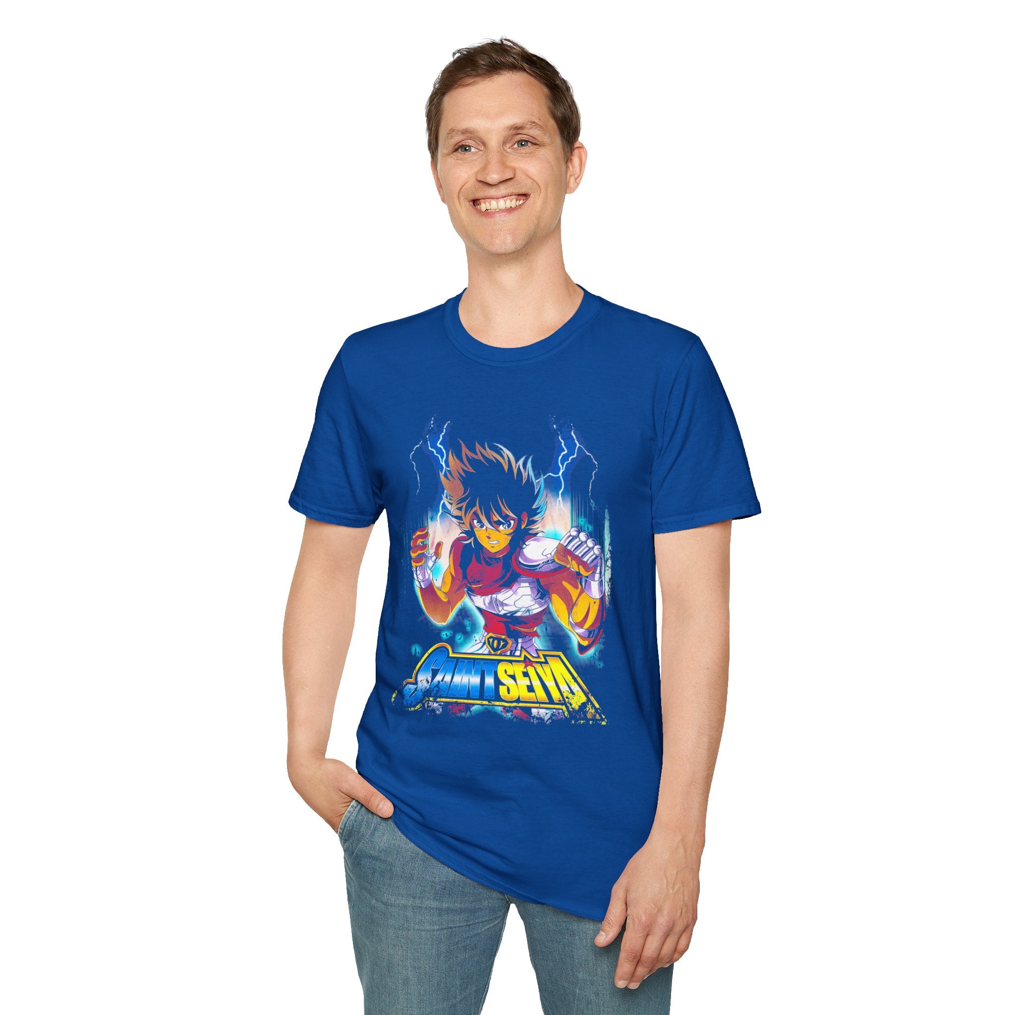 Electric Anime Fighter T-Shirt — Lightning Power Graphic Tee