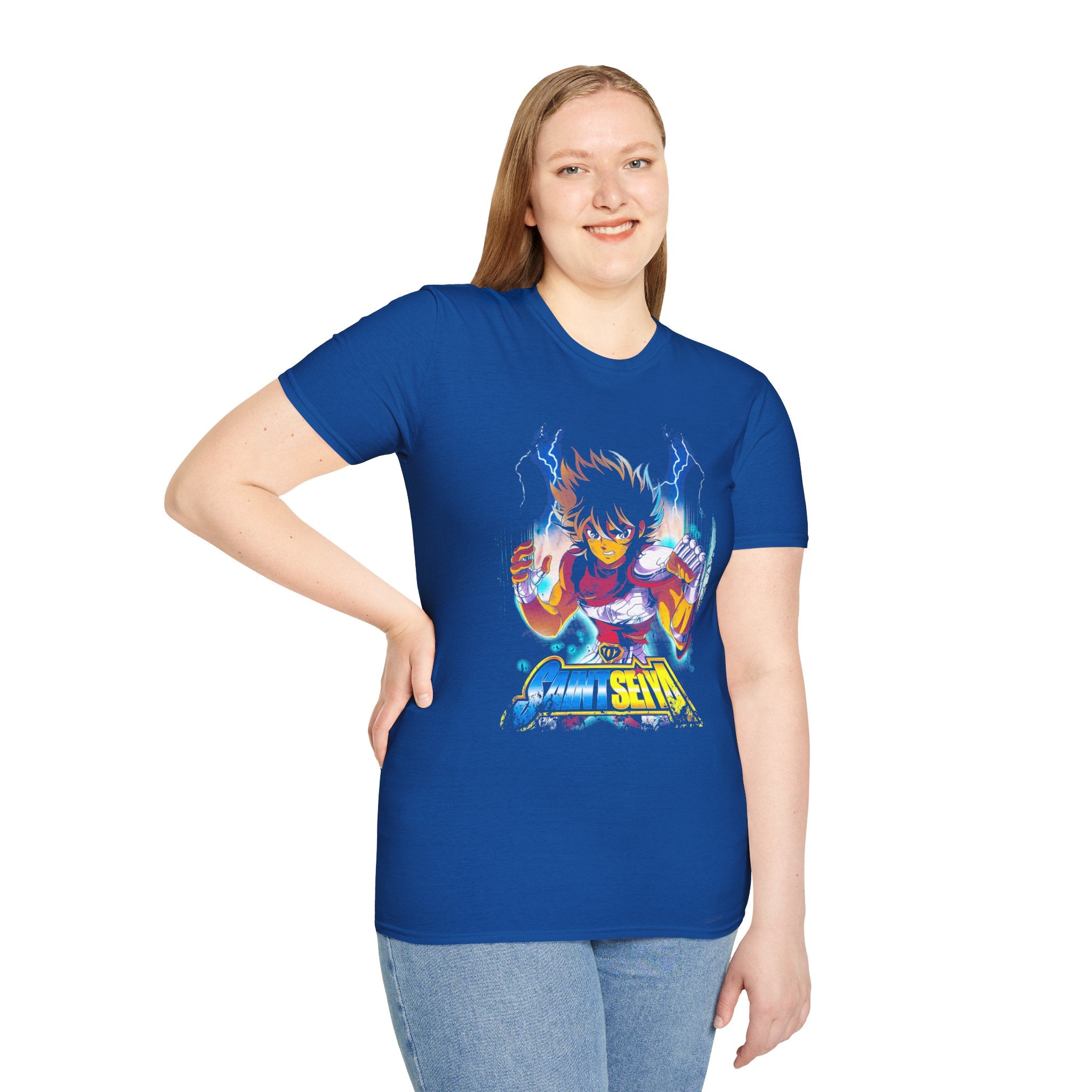 Electric Anime Fighter T-Shirt — Lightning Power Graphic Tee