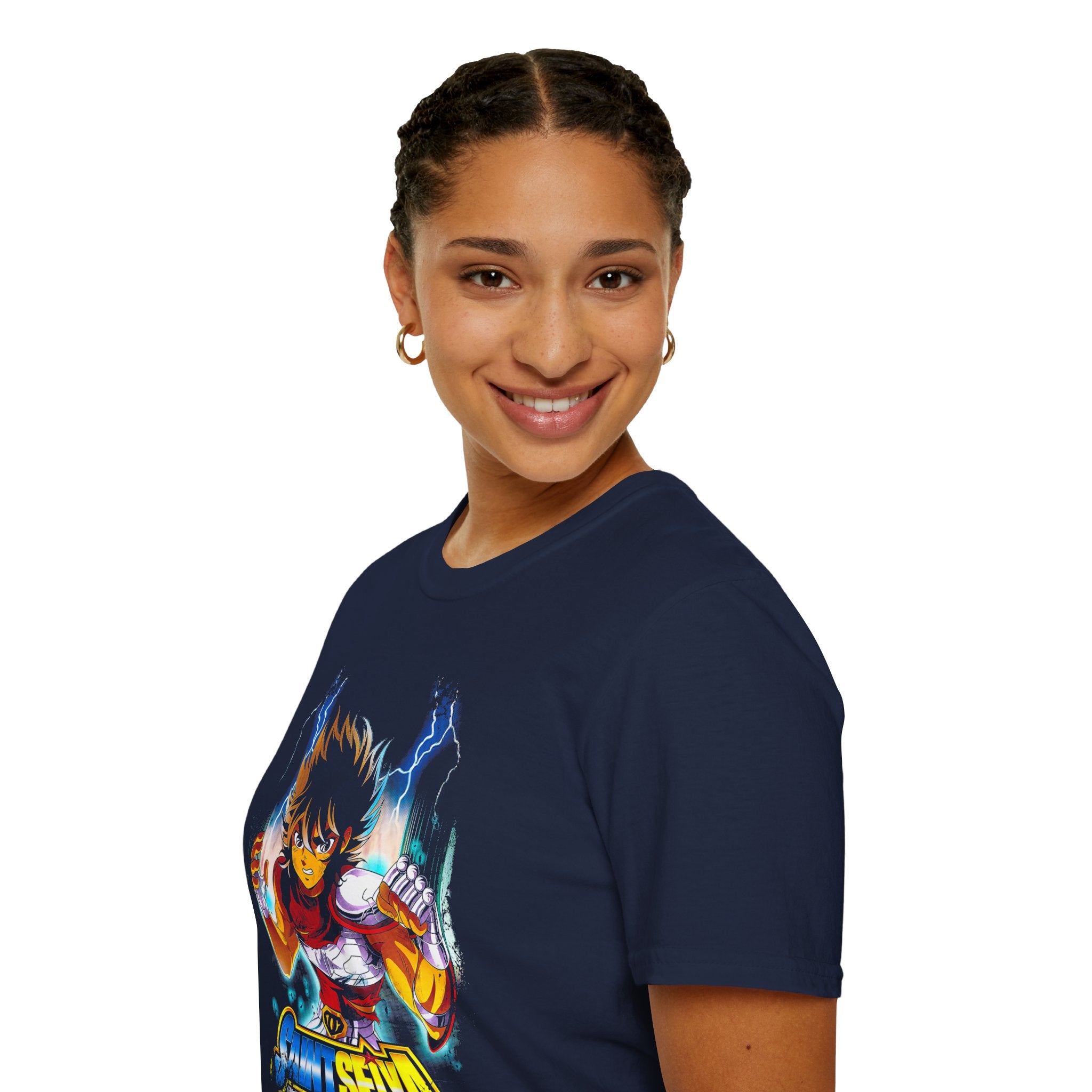 Electric Anime Fighter T-Shirt — Lightning Power Graphic Tee