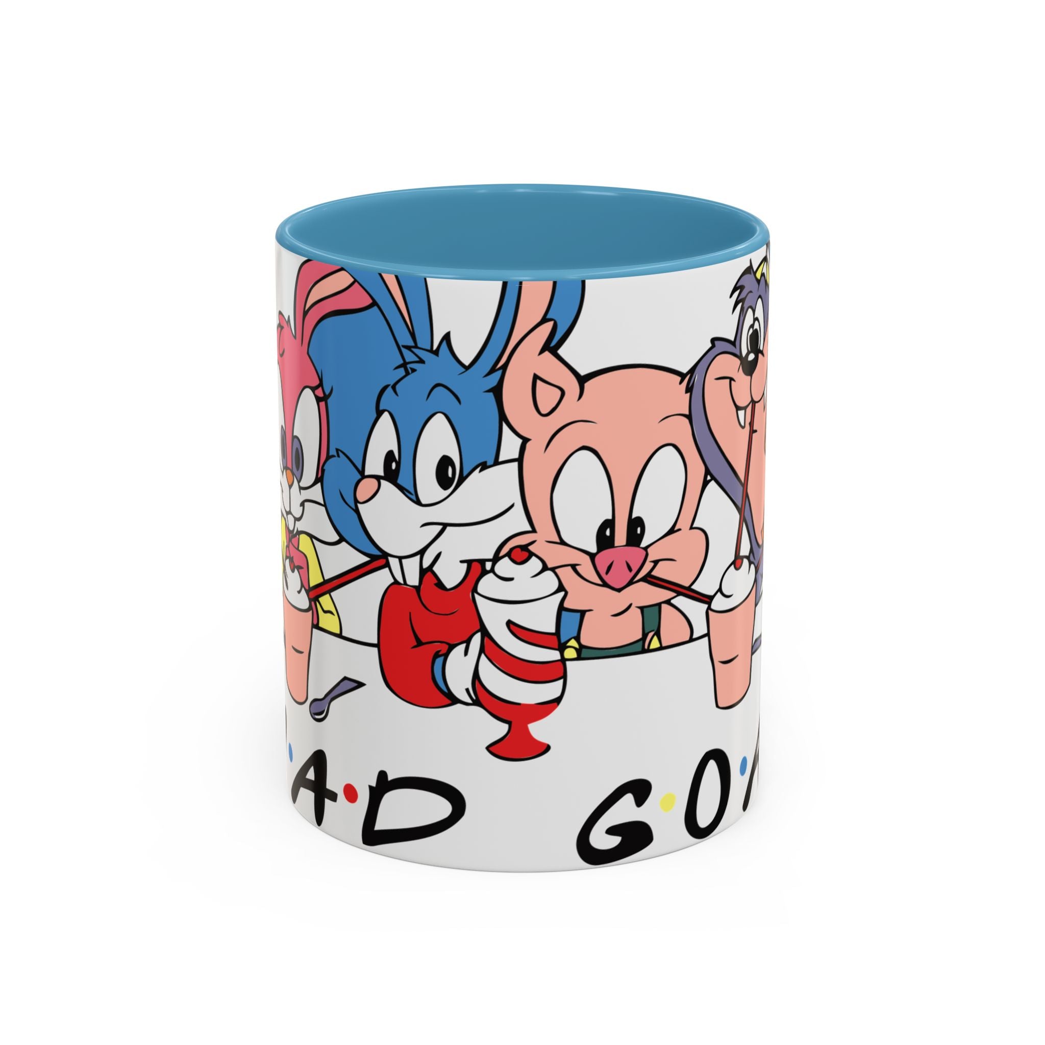 Friends Cartoon Coffee Mug — 'Squad Goals' Accent Ceramic Mug (11/15 oz)