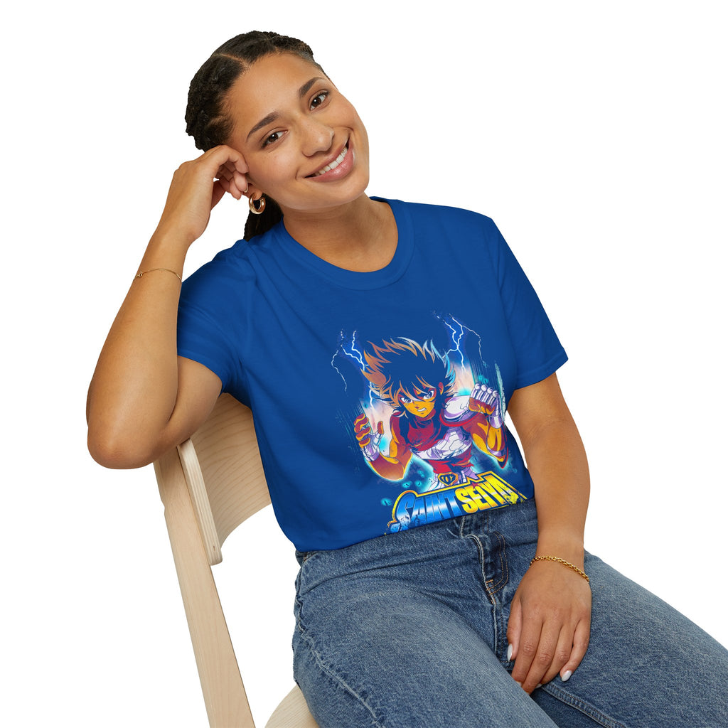 Electric Anime Fighter T-Shirt — Lightning Power Graphic Tee