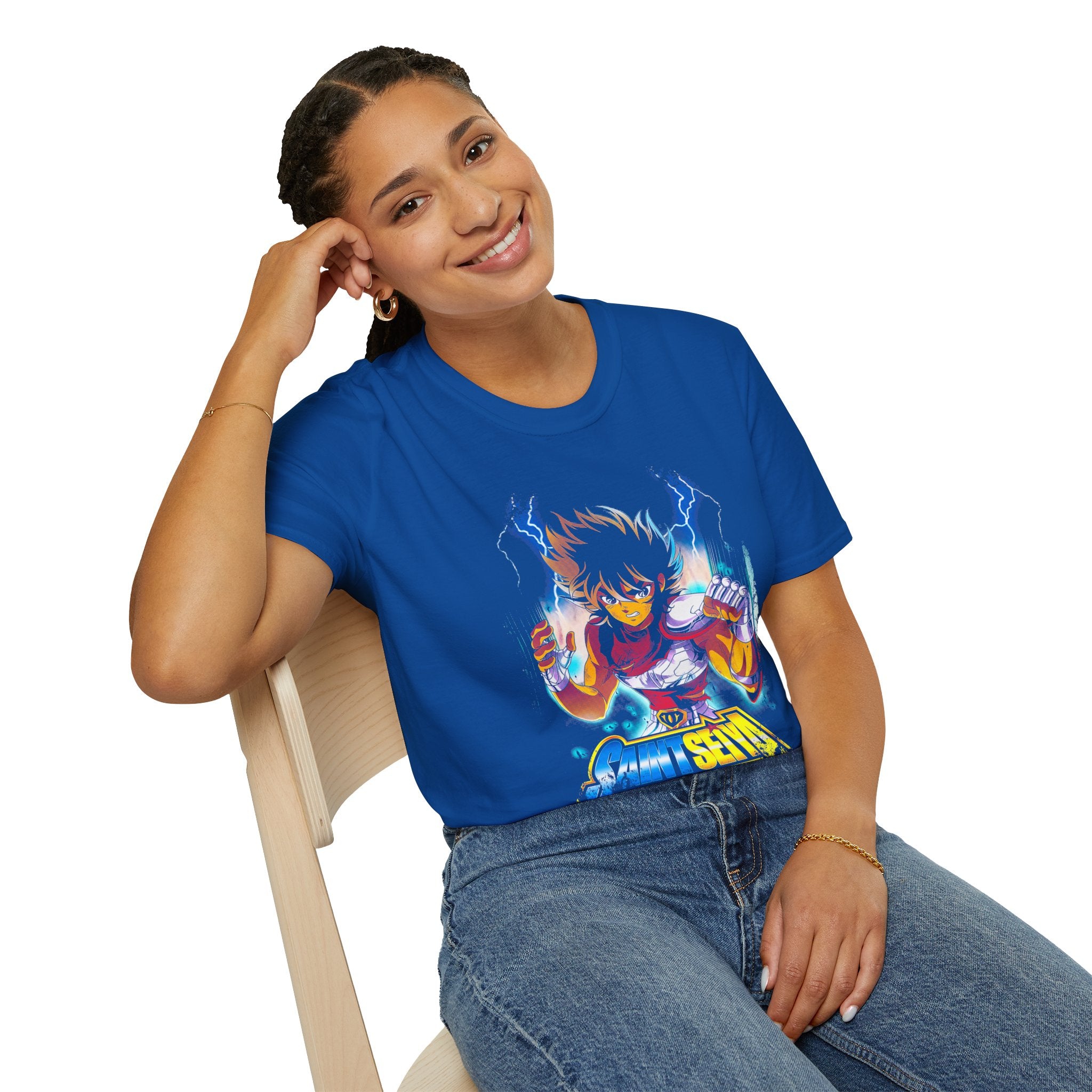 Electric Anime Fighter T-Shirt — Lightning Power Graphic Tee