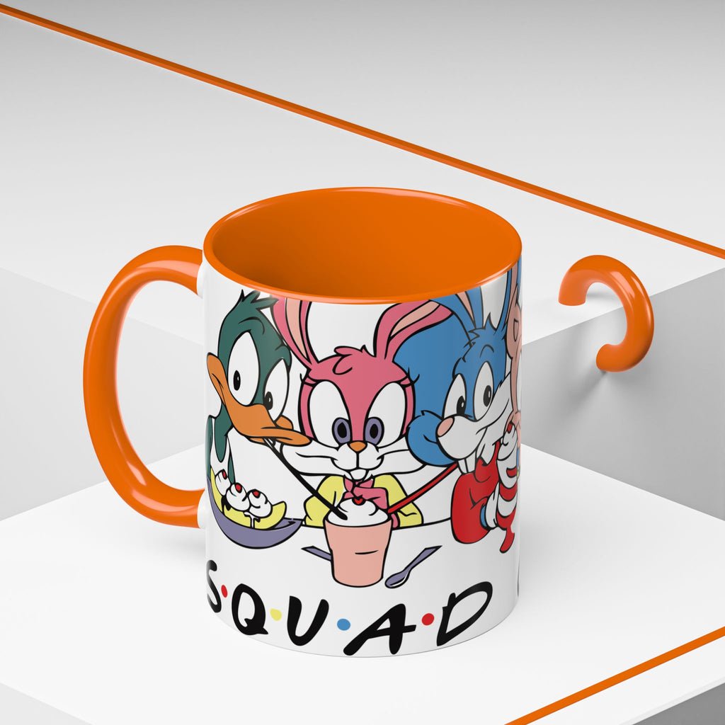 Friends Cartoon Coffee Mug — 'Squad Goals' Accent Ceramic Mug (11/15 oz)
