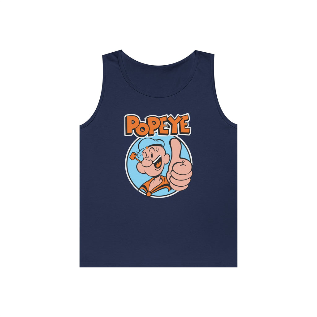 Popeye Thumbs Up Tank Top — Retro Cartoon Muscle Sailor Tee