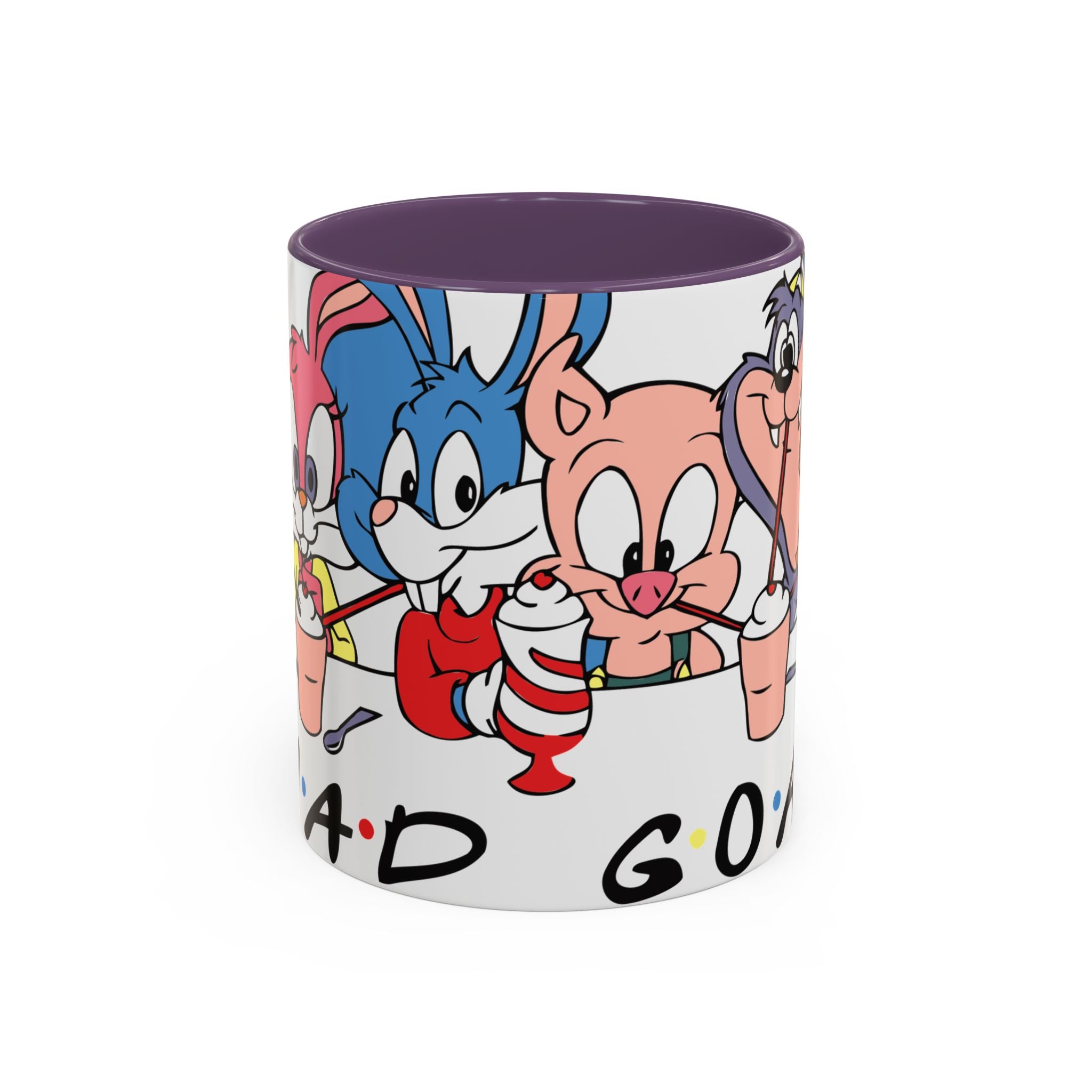 Friends Cartoon Coffee Mug — 'Squad Goals' Accent Ceramic Mug (11/15 oz)