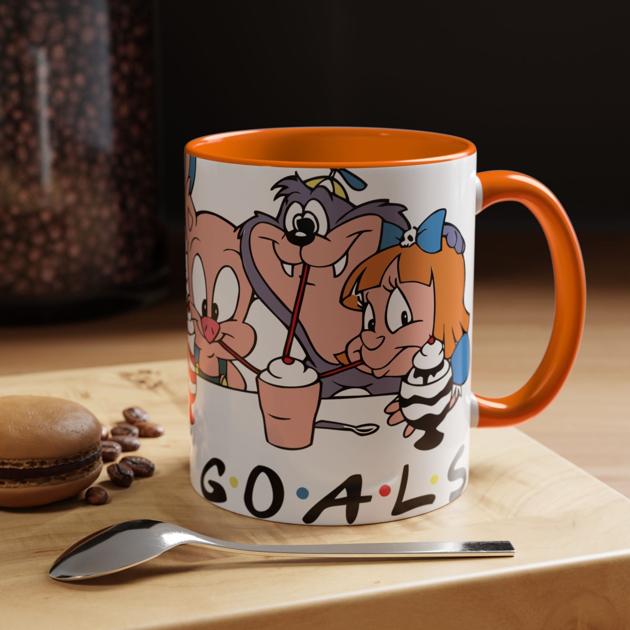 Friends Cartoon Coffee Mug — 'Squad Goals' Accent Ceramic Mug (11/15 oz)
