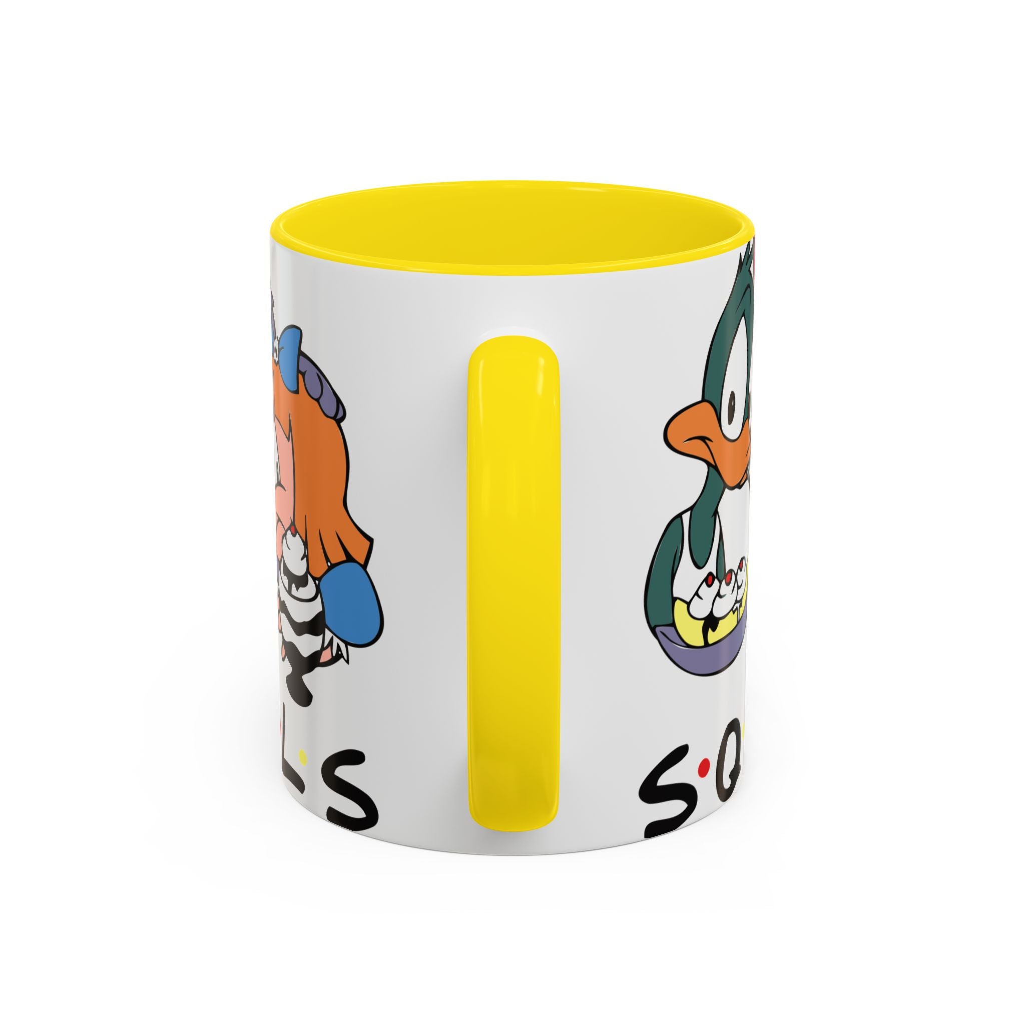 Friends Cartoon Coffee Mug — 'Squad Goals' Accent Ceramic Mug (11/15 oz)