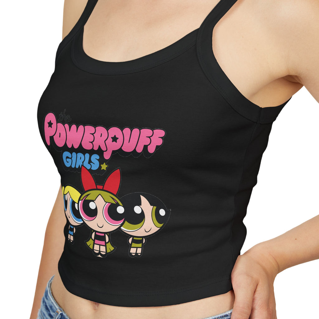 Powerpuff Girls Crop Tank Top — Cute Retro Cartoon Graphic